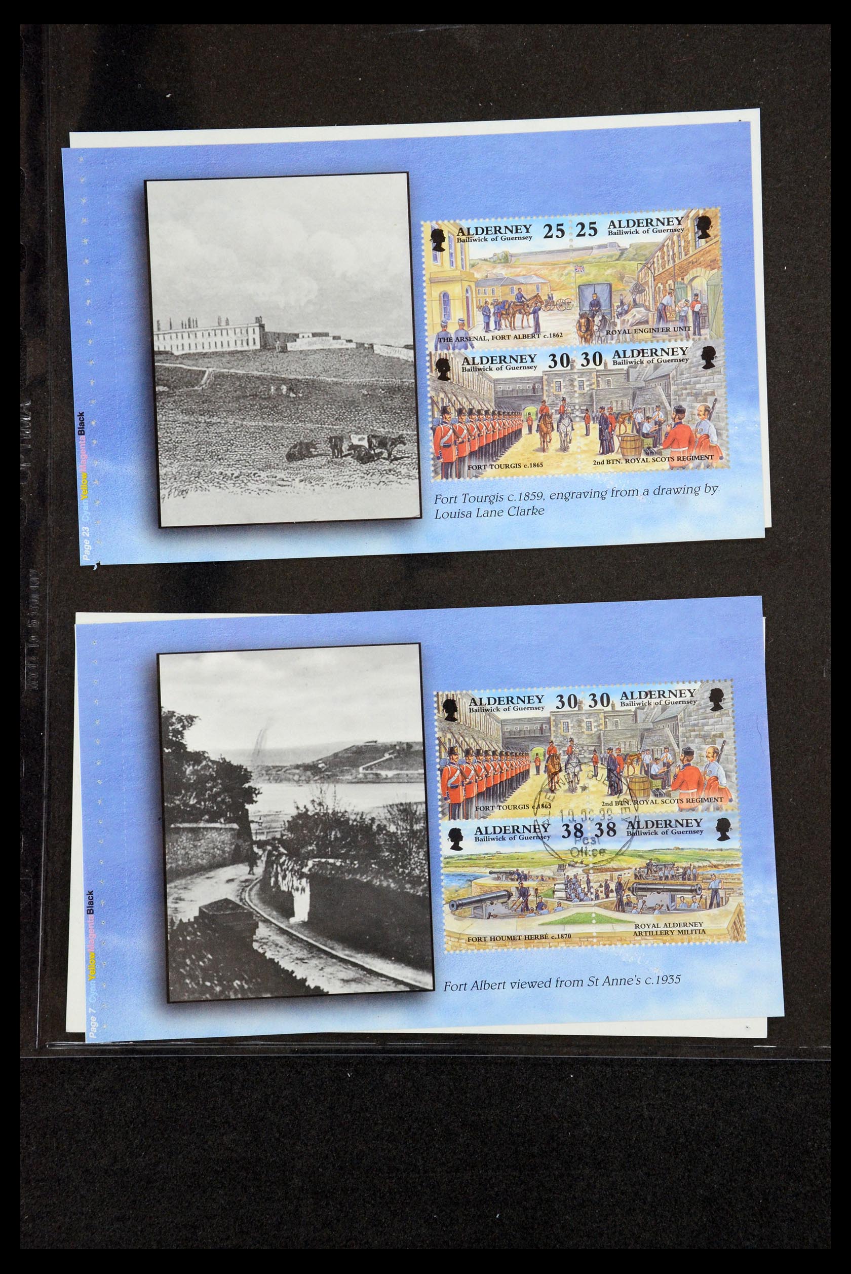 35976 020 - Postzegelverzameling 35976 Guernsey en Alderney postzegelboekjes 1969