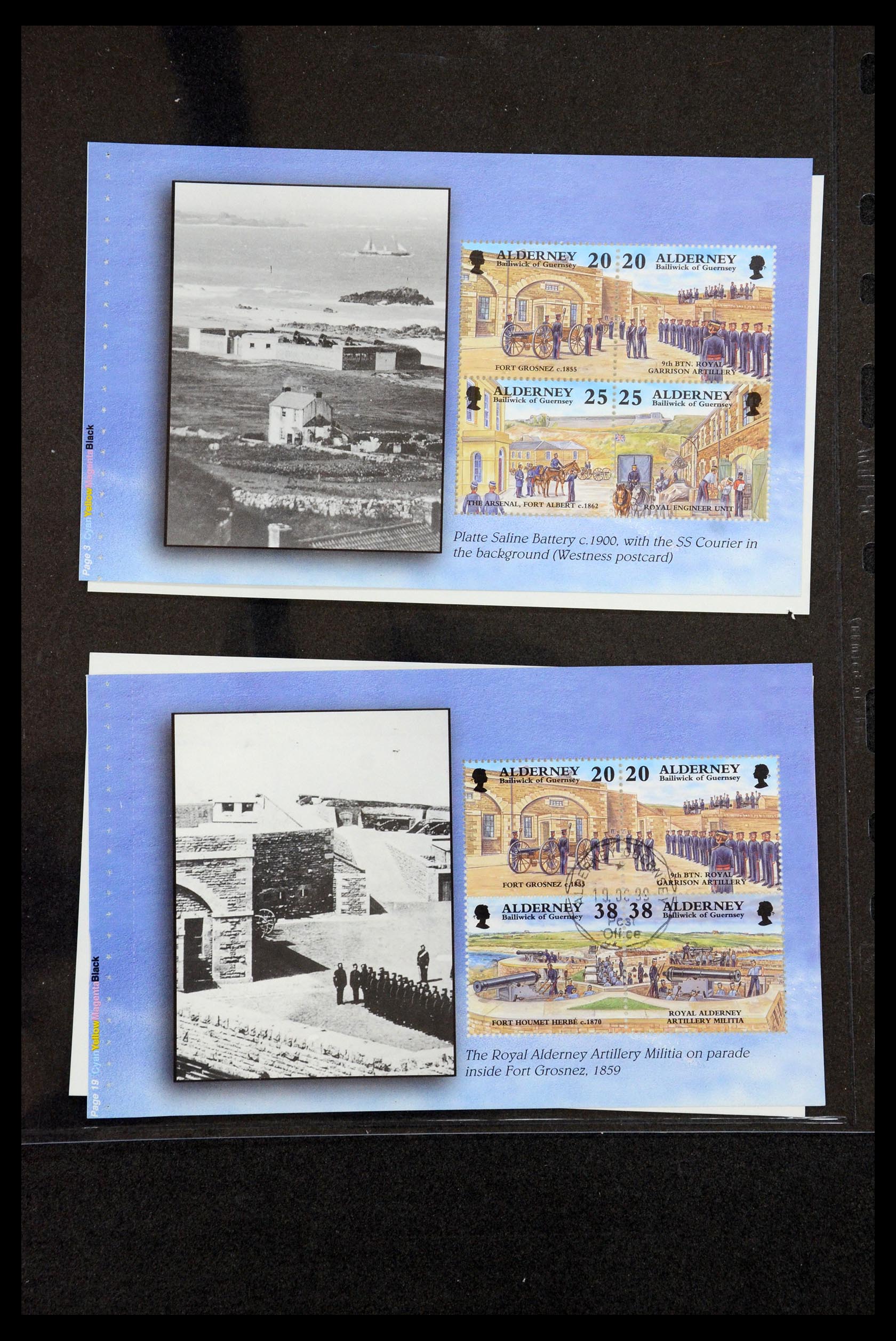 35976 021 - Postzegelverzameling 35976 Guernsey en Alderney postzegelboekjes 1969