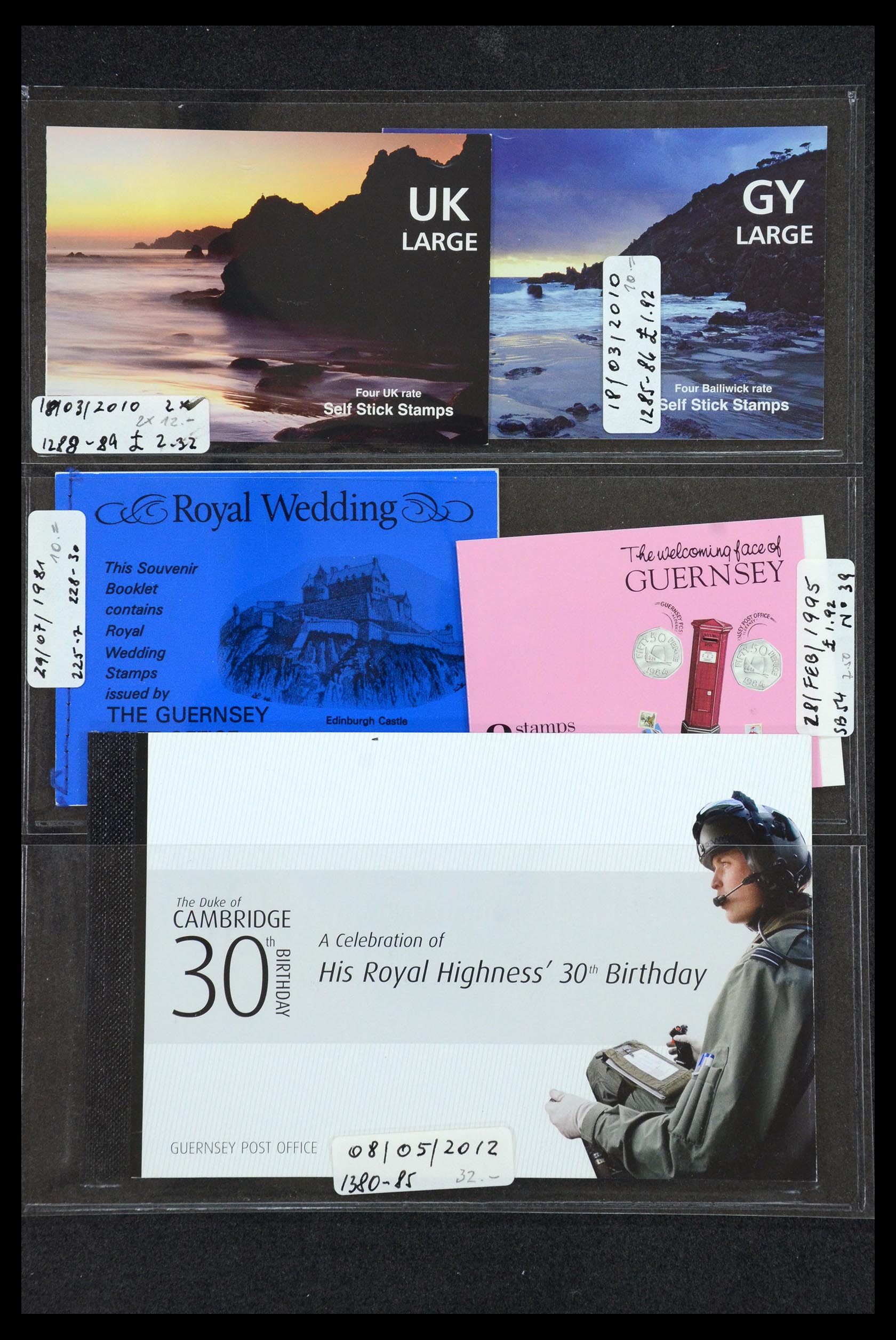 35976 044 - Stamp collection 35976 Guernsey and Alderney stamp booklets 1969-2015!