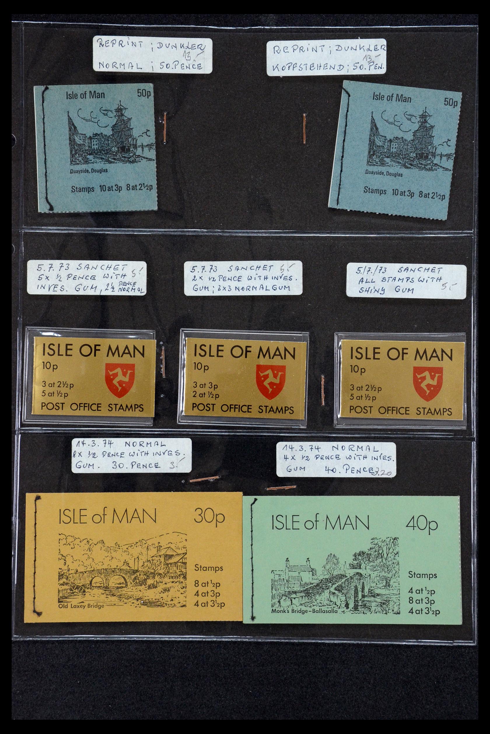35977 002 - Stamp collection 35977 Isle of Man stamp booklets 1973-2015!