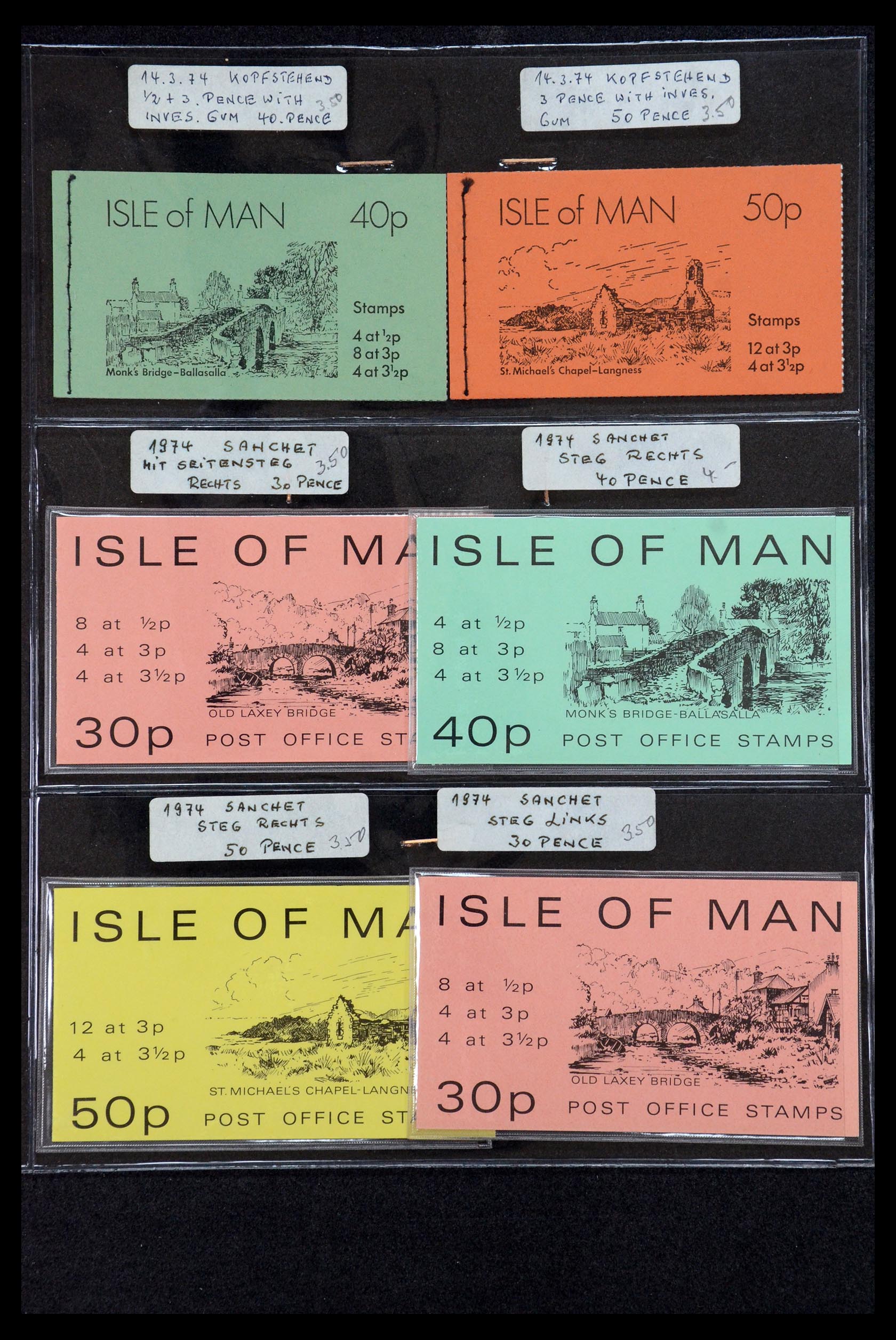 35977 004 - Stamp collection 35977 Isle of Man stamp booklets 1973-2015!