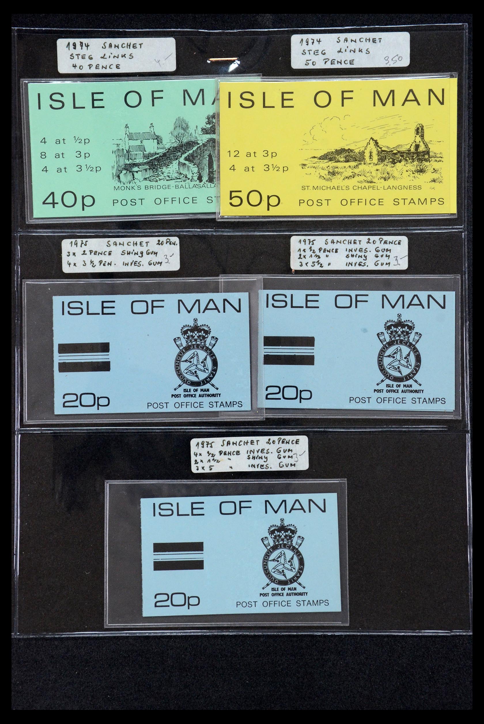 35977 005 - Postzegelverzameling 35977 Isle of Man postzegelboekjes 1973-2015!