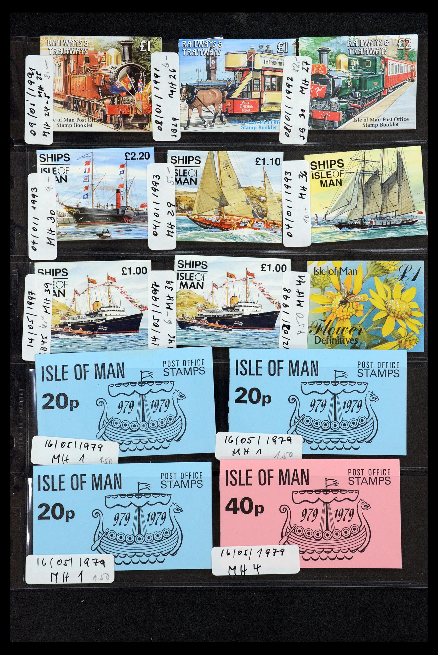 35977 030 - Stamp collection 35977 Isle of Man stamp booklets 1973-2015!