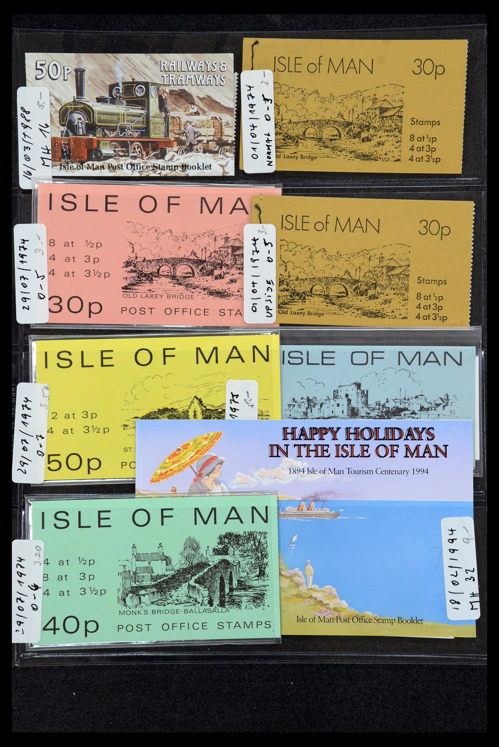 35977 038 - Postzegelverzameling 35977 Isle of Man postzegelboekjes 1973-2015!