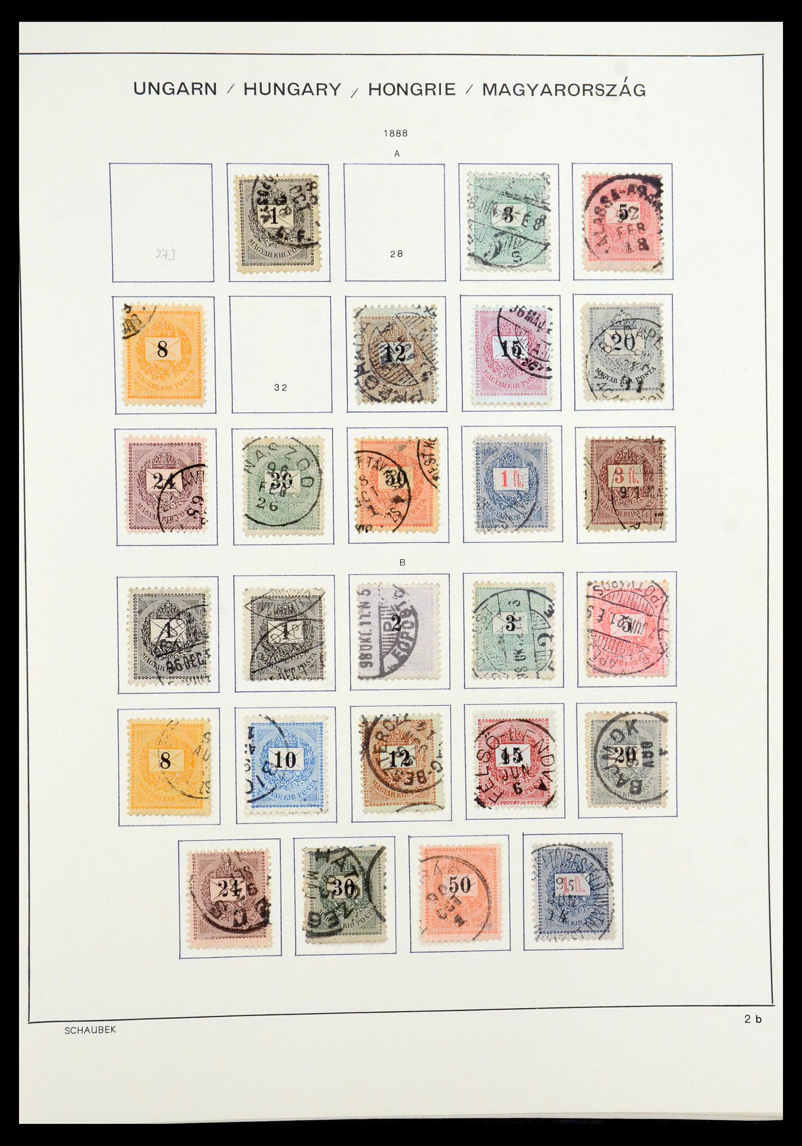 35981 005 - Postzegelverzameling 35981 Hongarije 1871-1944.