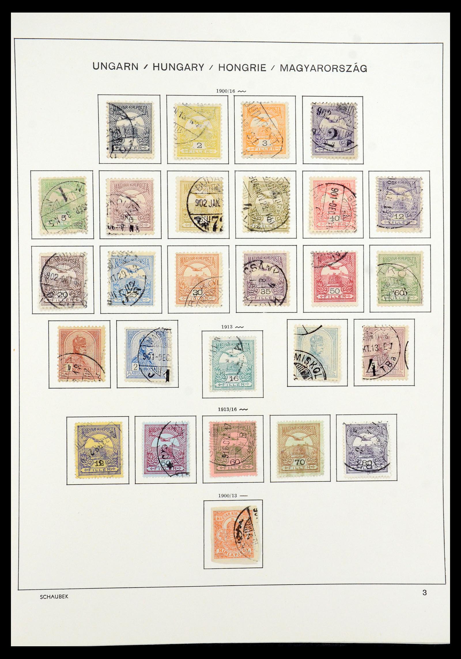 35981 007 - Postzegelverzameling 35981 Hongarije 1871-1944.