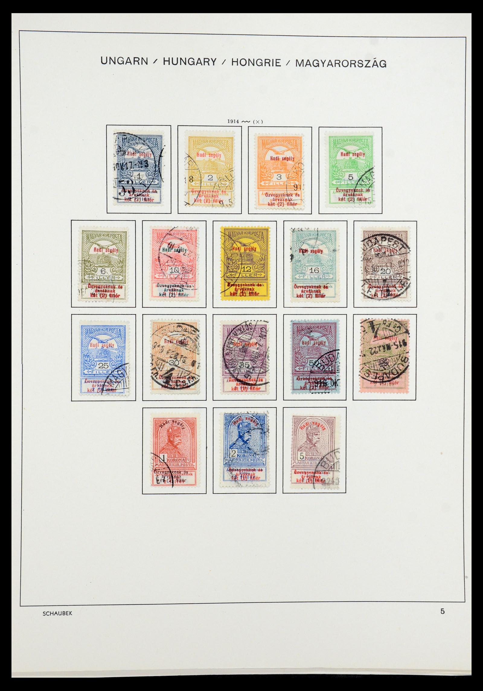 35981 015 - Postzegelverzameling 35981 Hongarije 1871-1944.