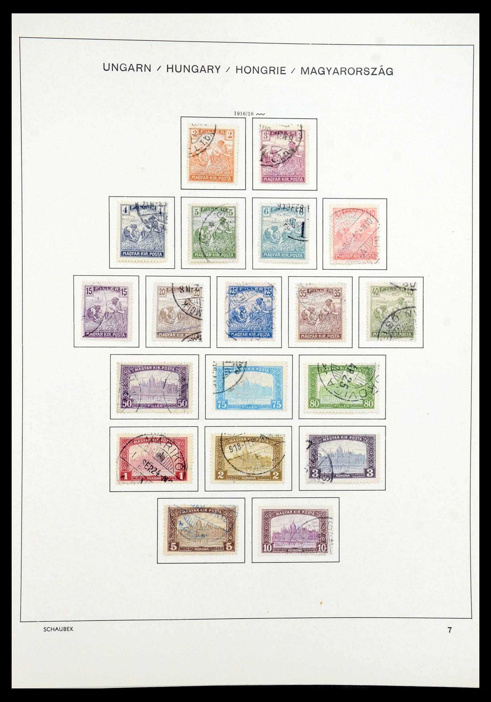 35981 017 - Postzegelverzameling 35981 Hongarije 1871-1944.