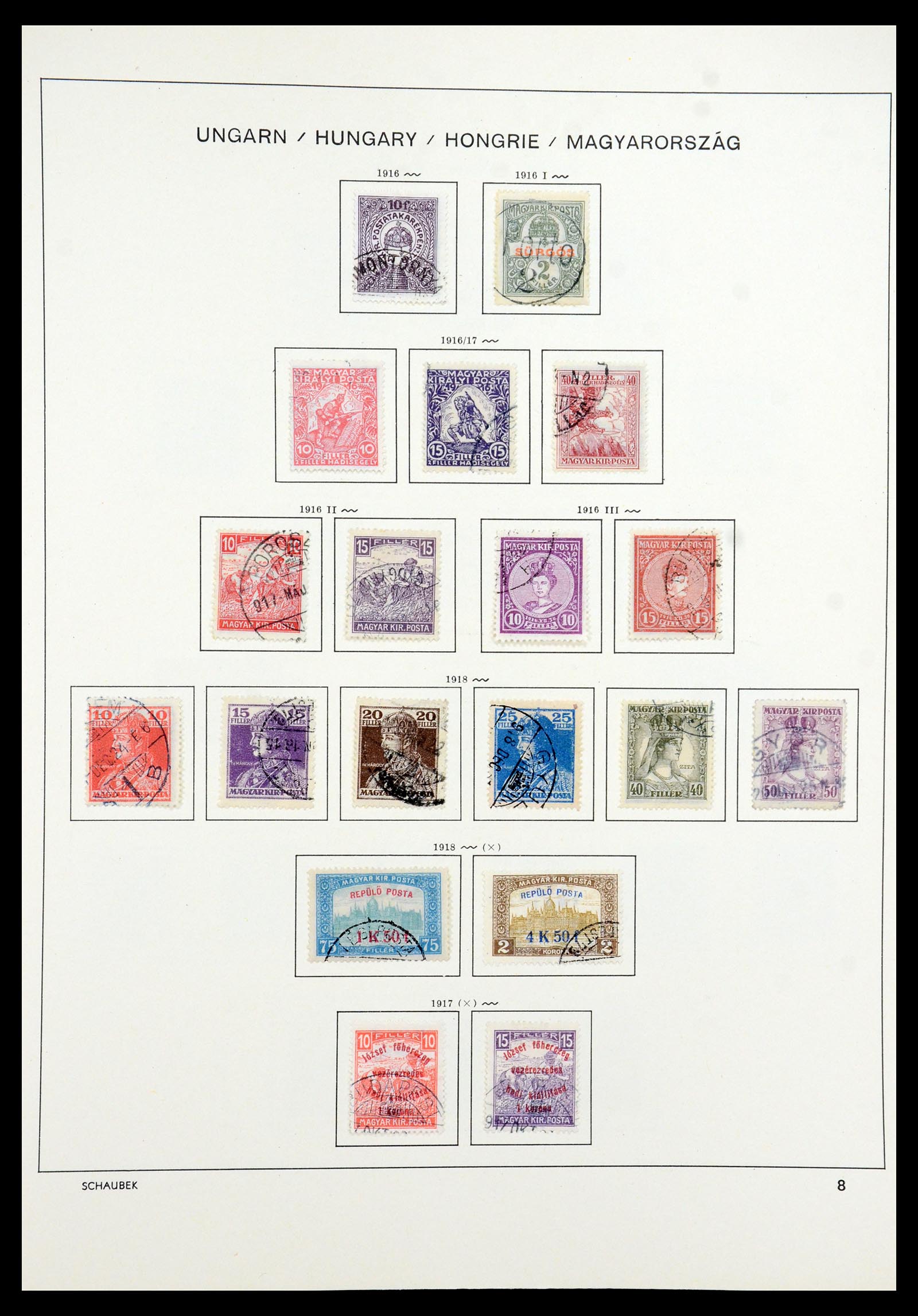 35981 018 - Postzegelverzameling 35981 Hongarije 1871-1944.
