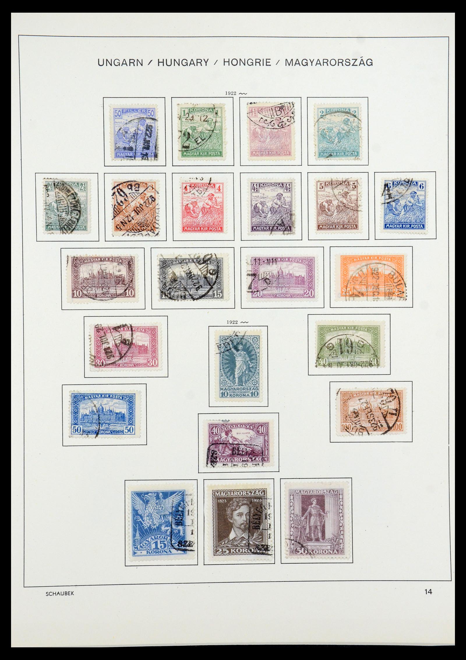 35981 025 - Postzegelverzameling 35981 Hongarije 1871-1944.
