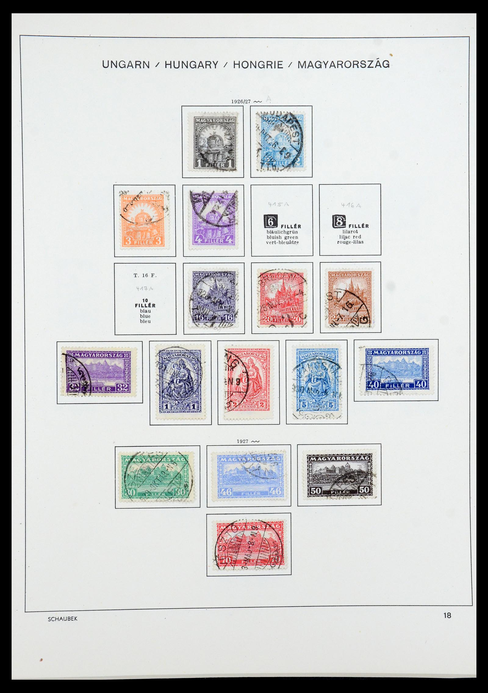 35981 030 - Postzegelverzameling 35981 Hongarije 1871-1944.