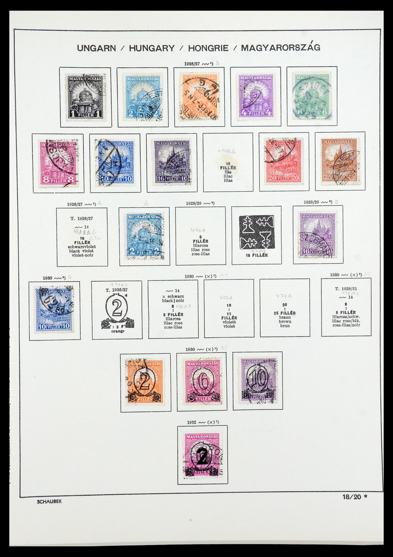 35981 033 - Postzegelverzameling 35981 Hongarije 1871-1944.