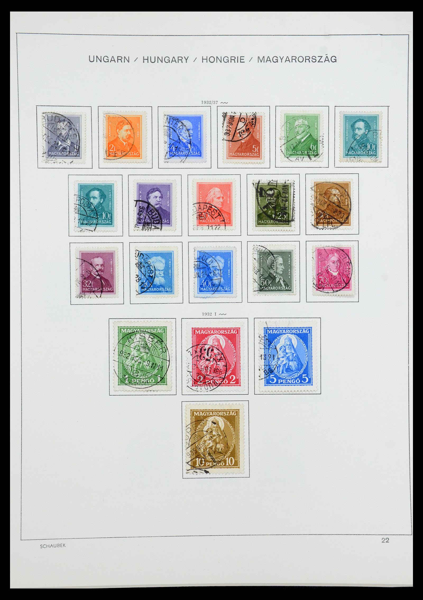 35981 035 - Postzegelverzameling 35981 Hongarije 1871-1944.
