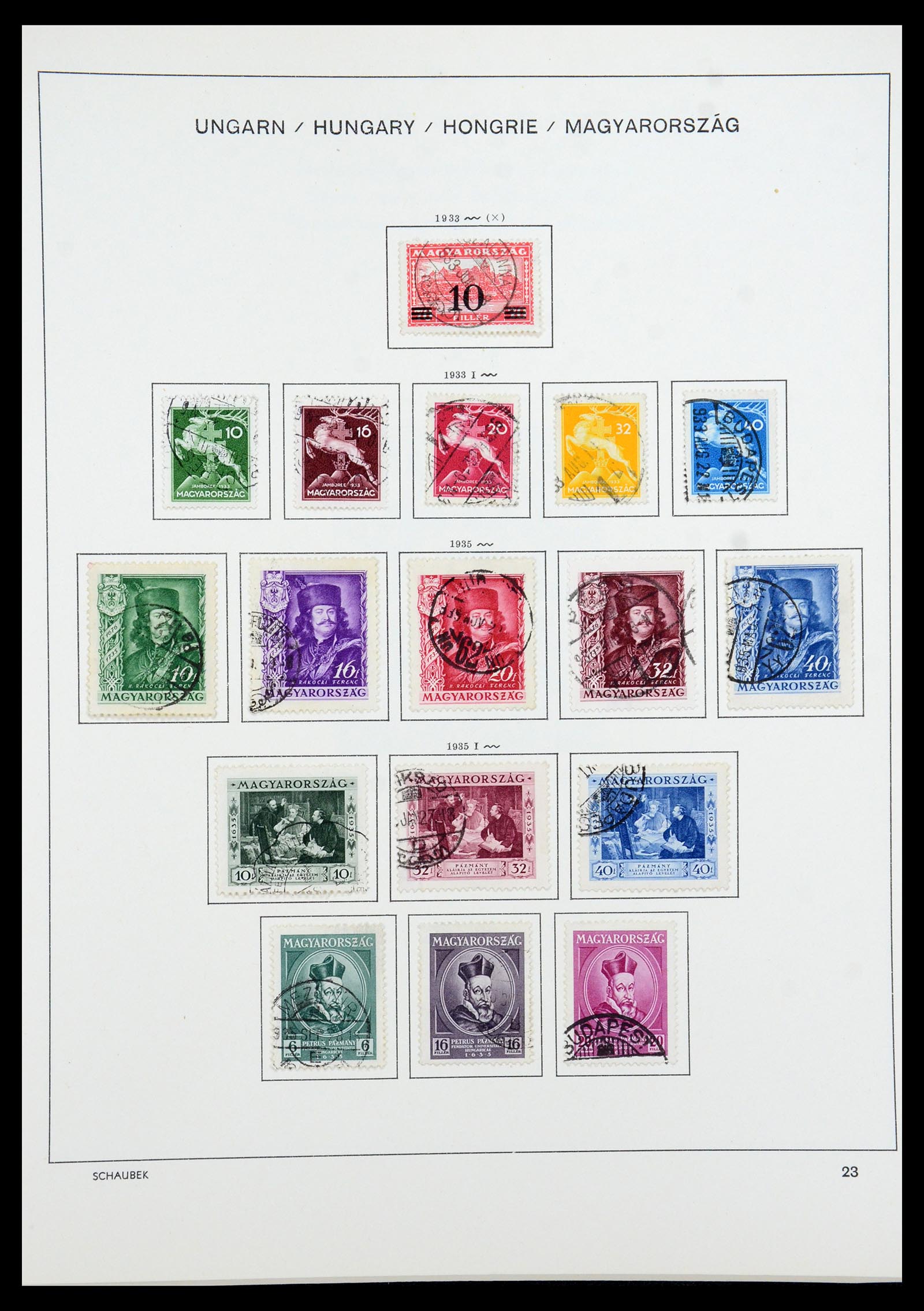 35981 036 - Postzegelverzameling 35981 Hongarije 1871-1944.