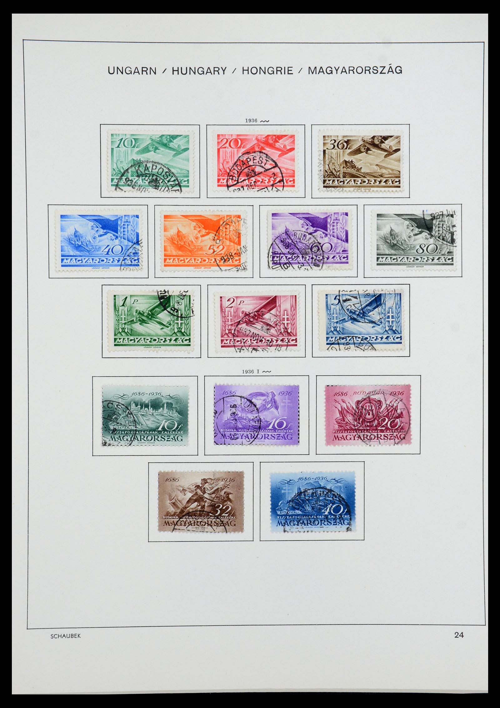 35981 037 - Postzegelverzameling 35981 Hongarije 1871-1944.