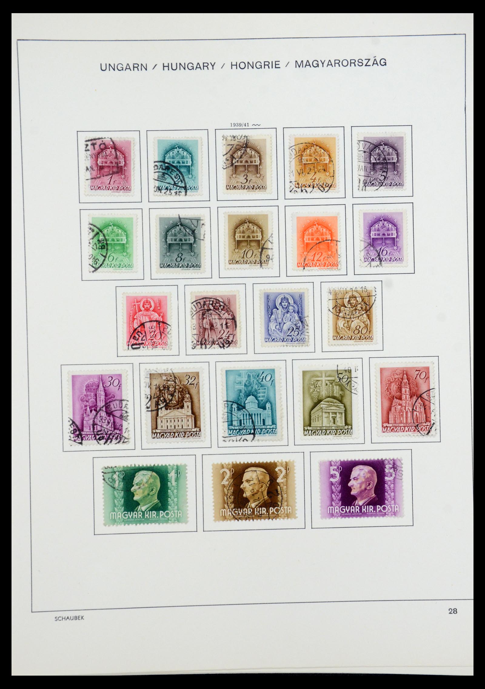 35981 042 - Postzegelverzameling 35981 Hongarije 1871-1944.