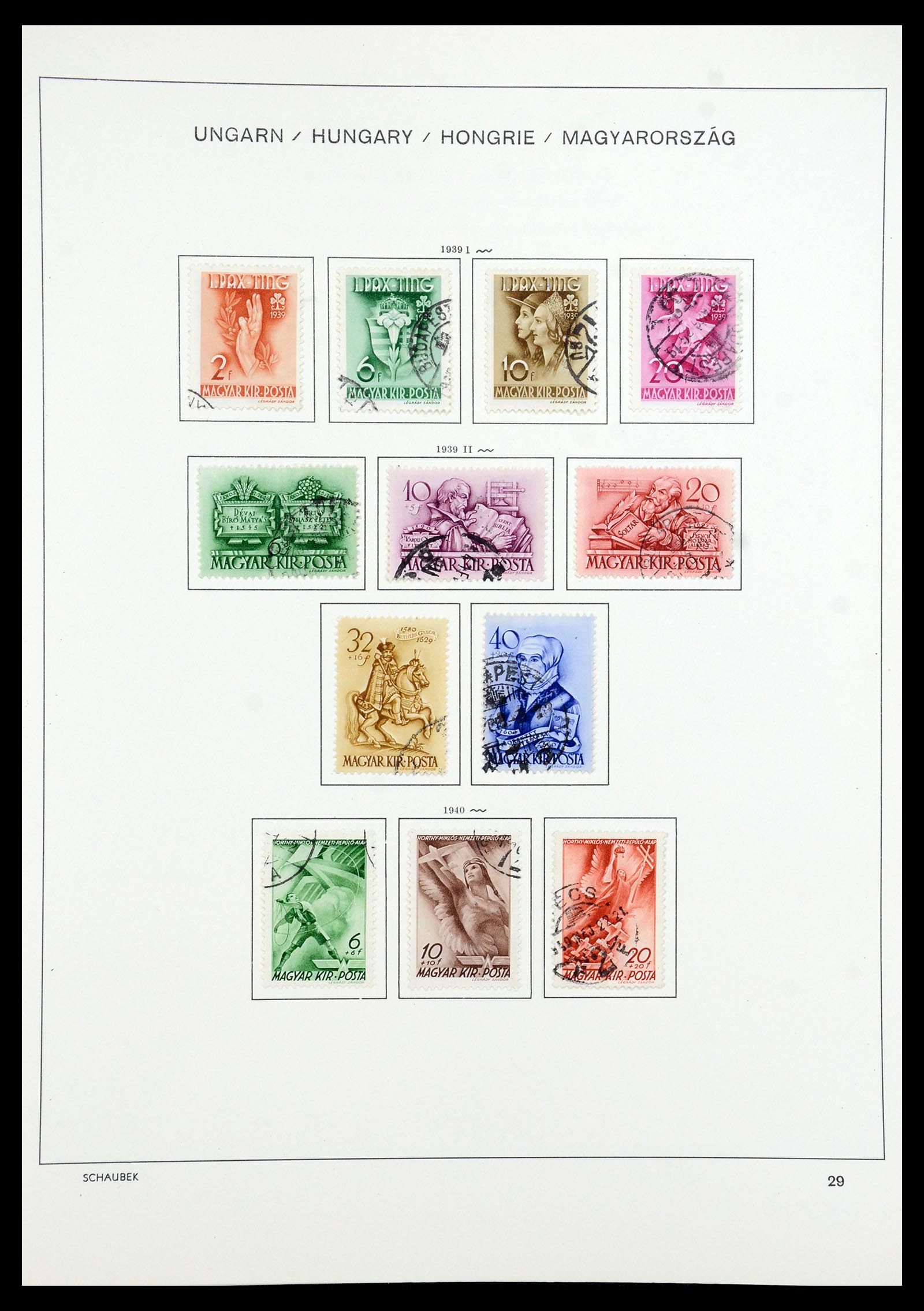 35981 043 - Postzegelverzameling 35981 Hongarije 1871-1944.
