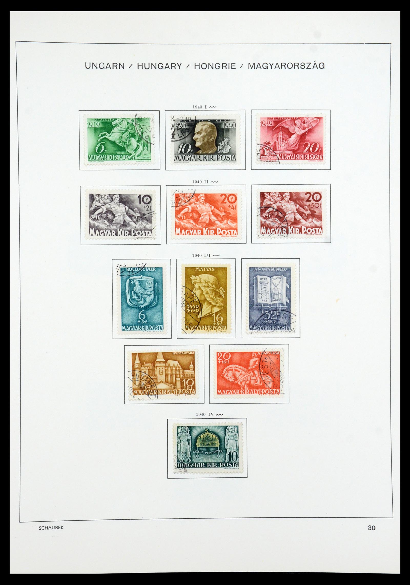 35981 045 - Postzegelverzameling 35981 Hongarije 1871-1944.