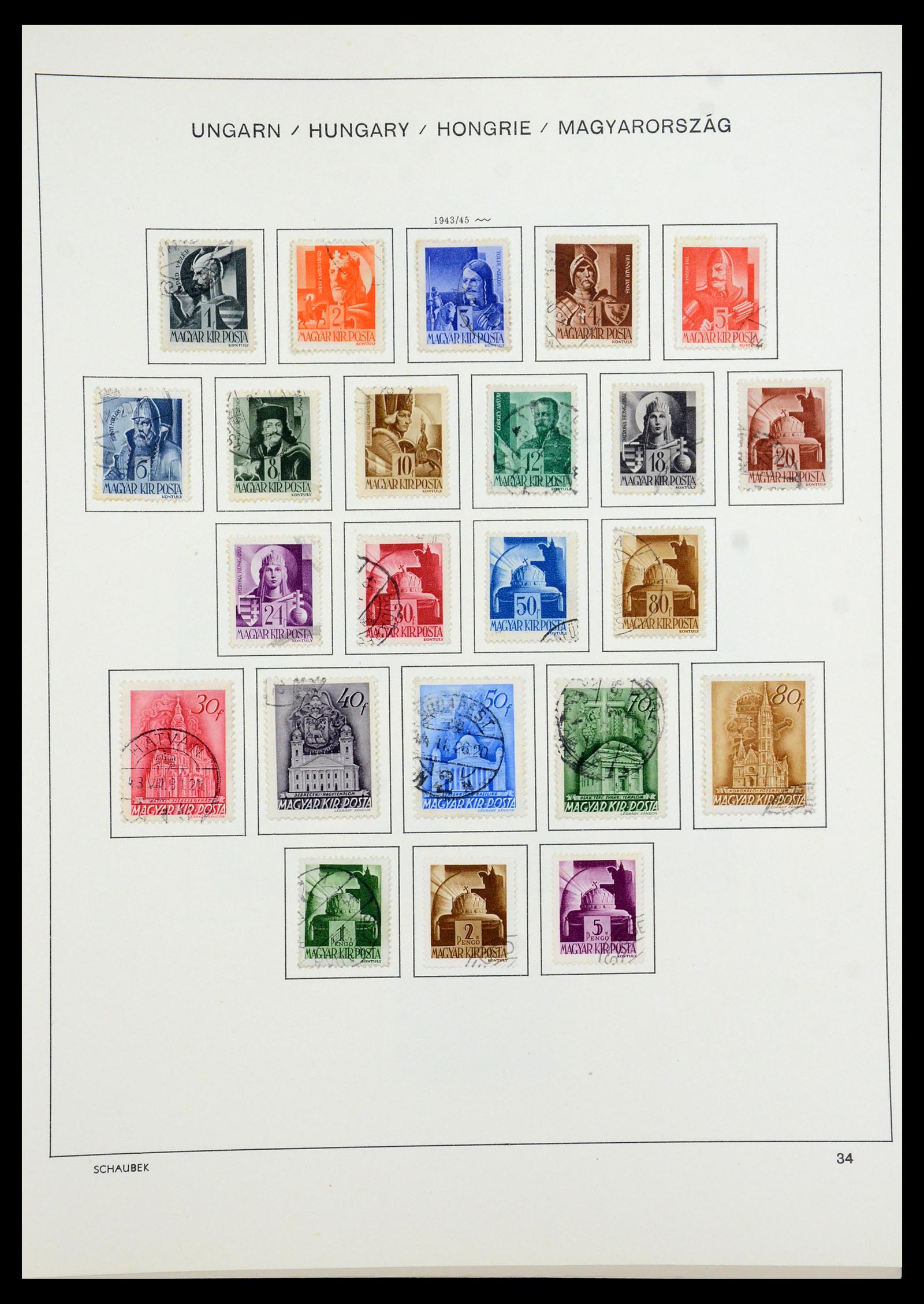 35981 053 - Postzegelverzameling 35981 Hongarije 1871-1944.
