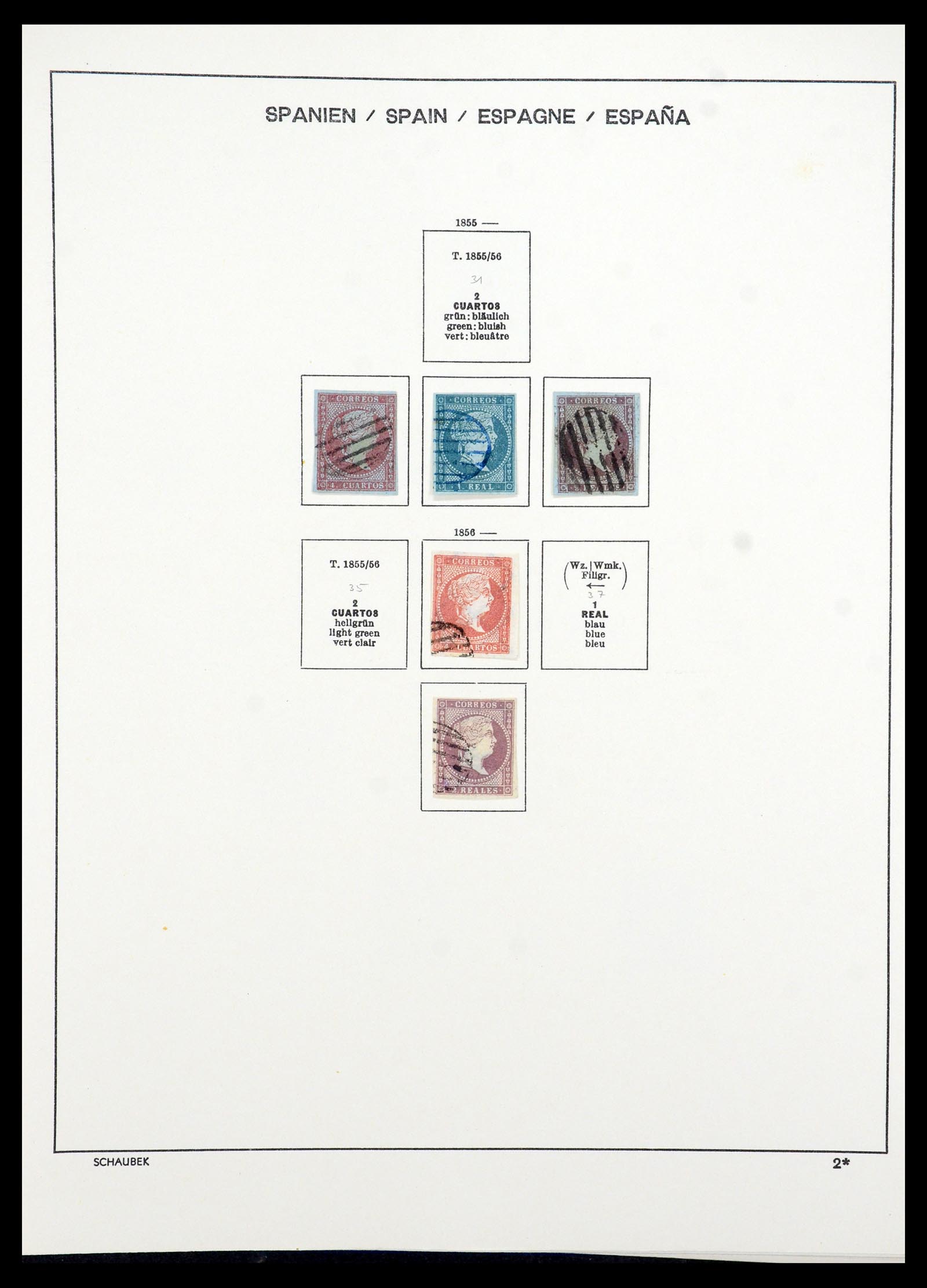 35982 004 - Postzegelverzameling 35982 Spanje 1850-1967.