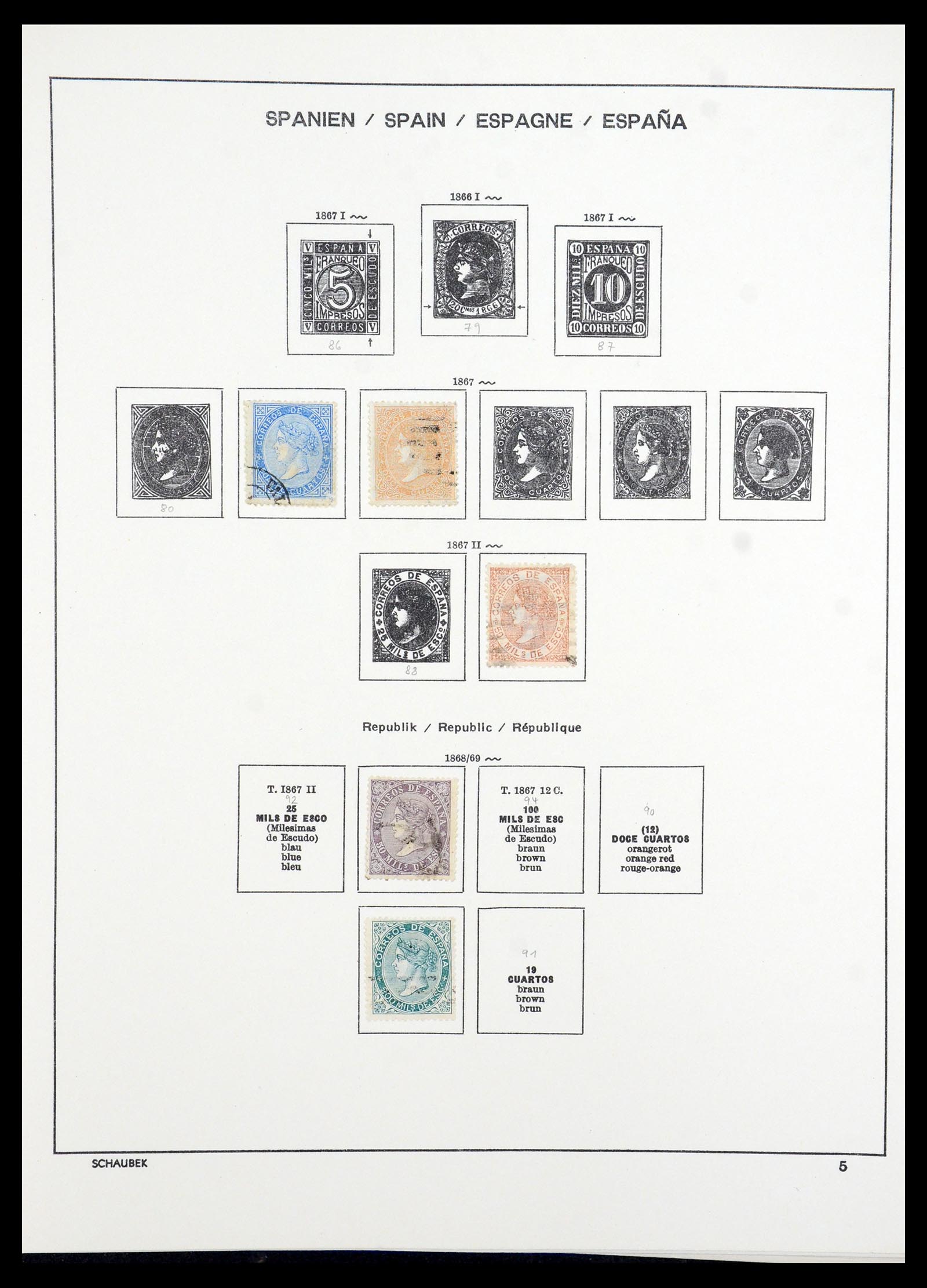 35982 008 - Postzegelverzameling 35982 Spanje 1850-1967.