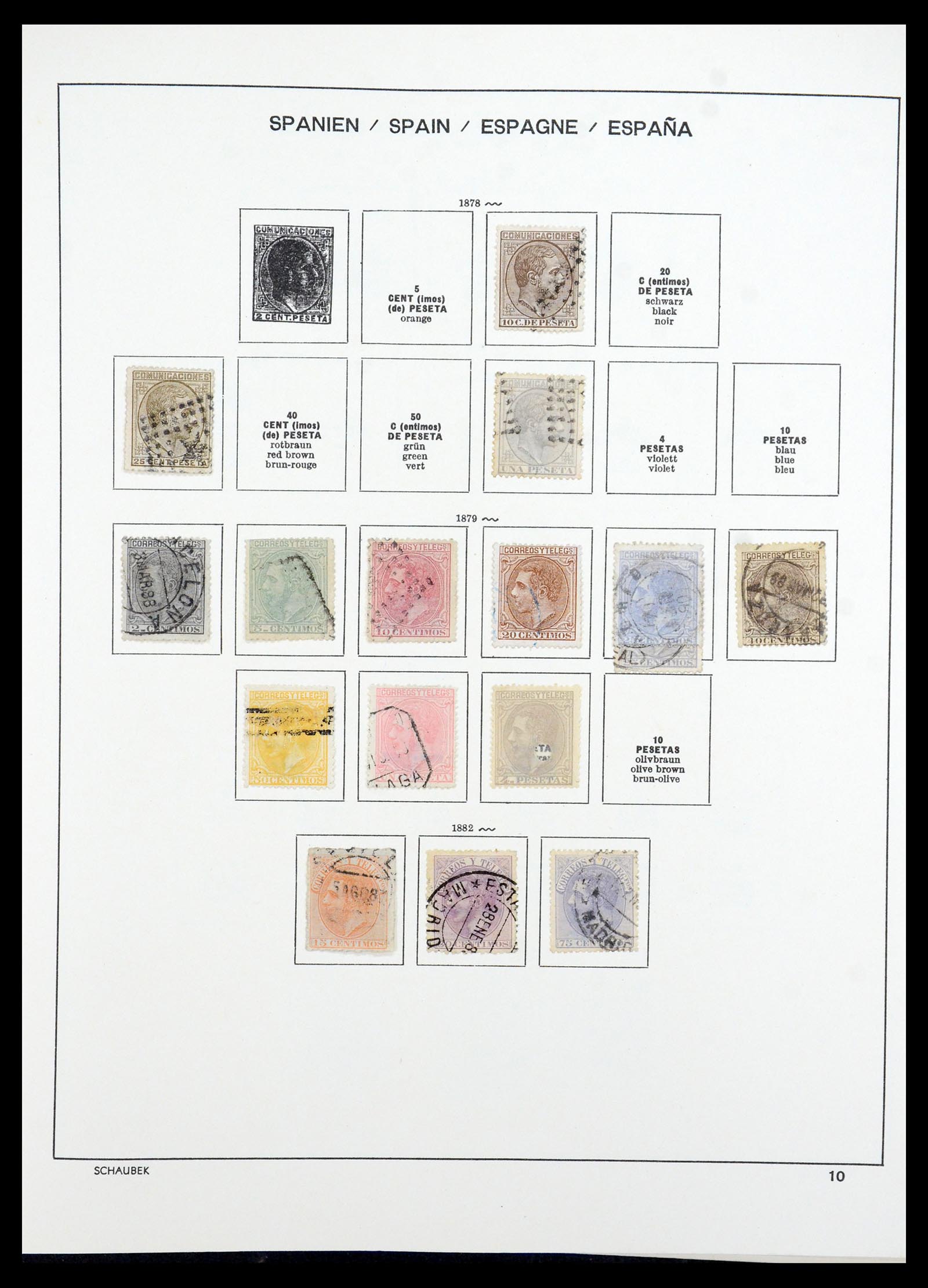35982 014 - Postzegelverzameling 35982 Spanje 1850-1967.
