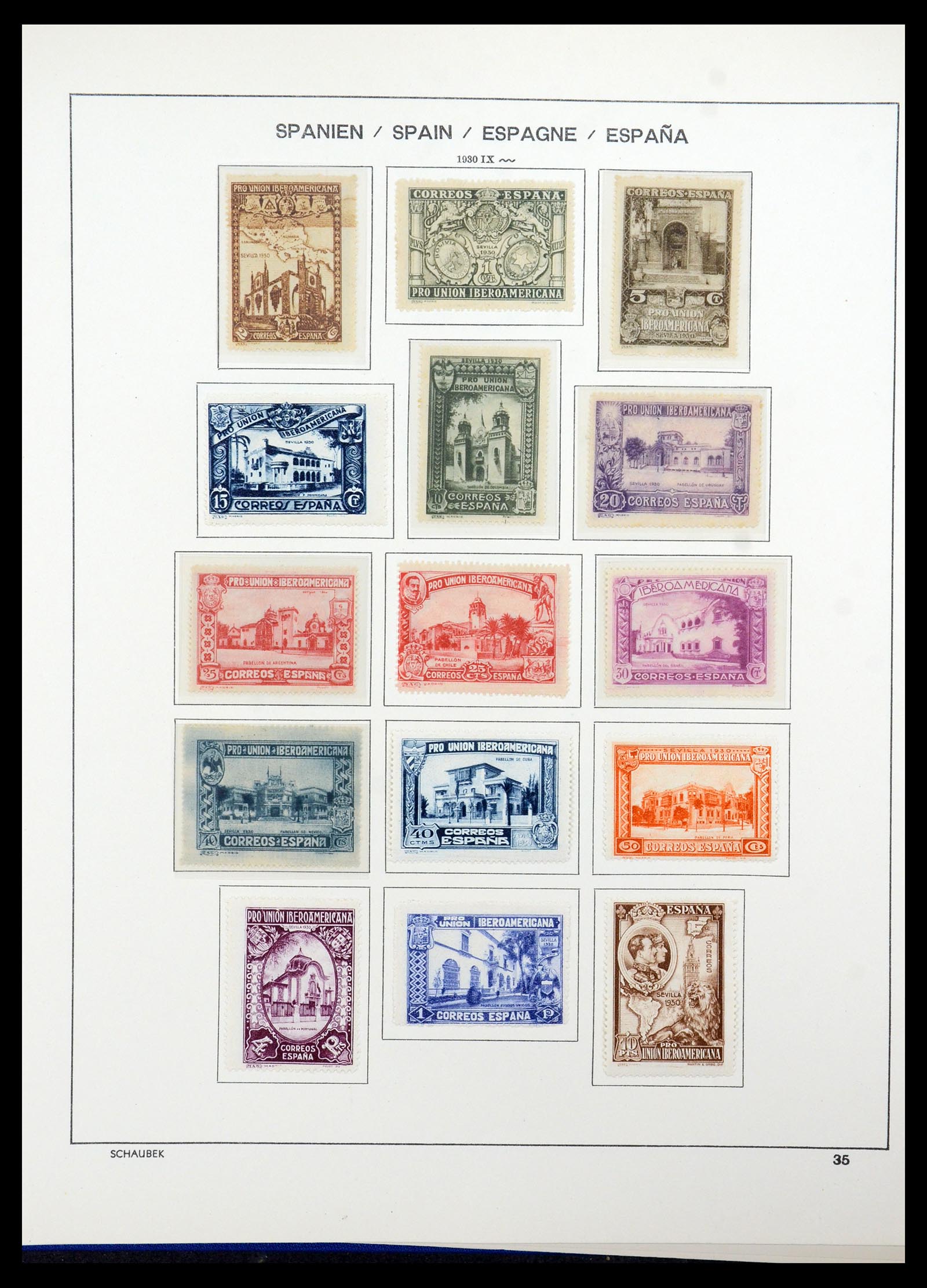 35982 038 - Postzegelverzameling 35982 Spanje 1850-1967.