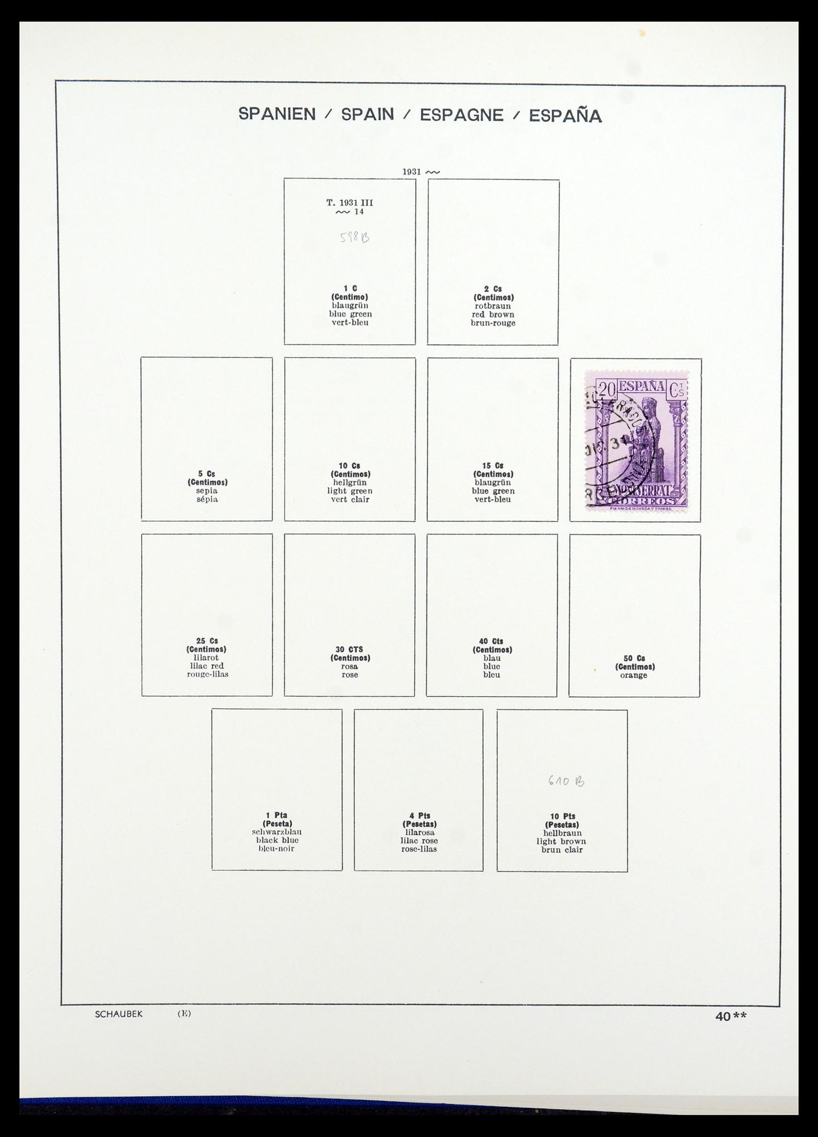 35982 046 - Postzegelverzameling 35982 Spanje 1850-1967.
