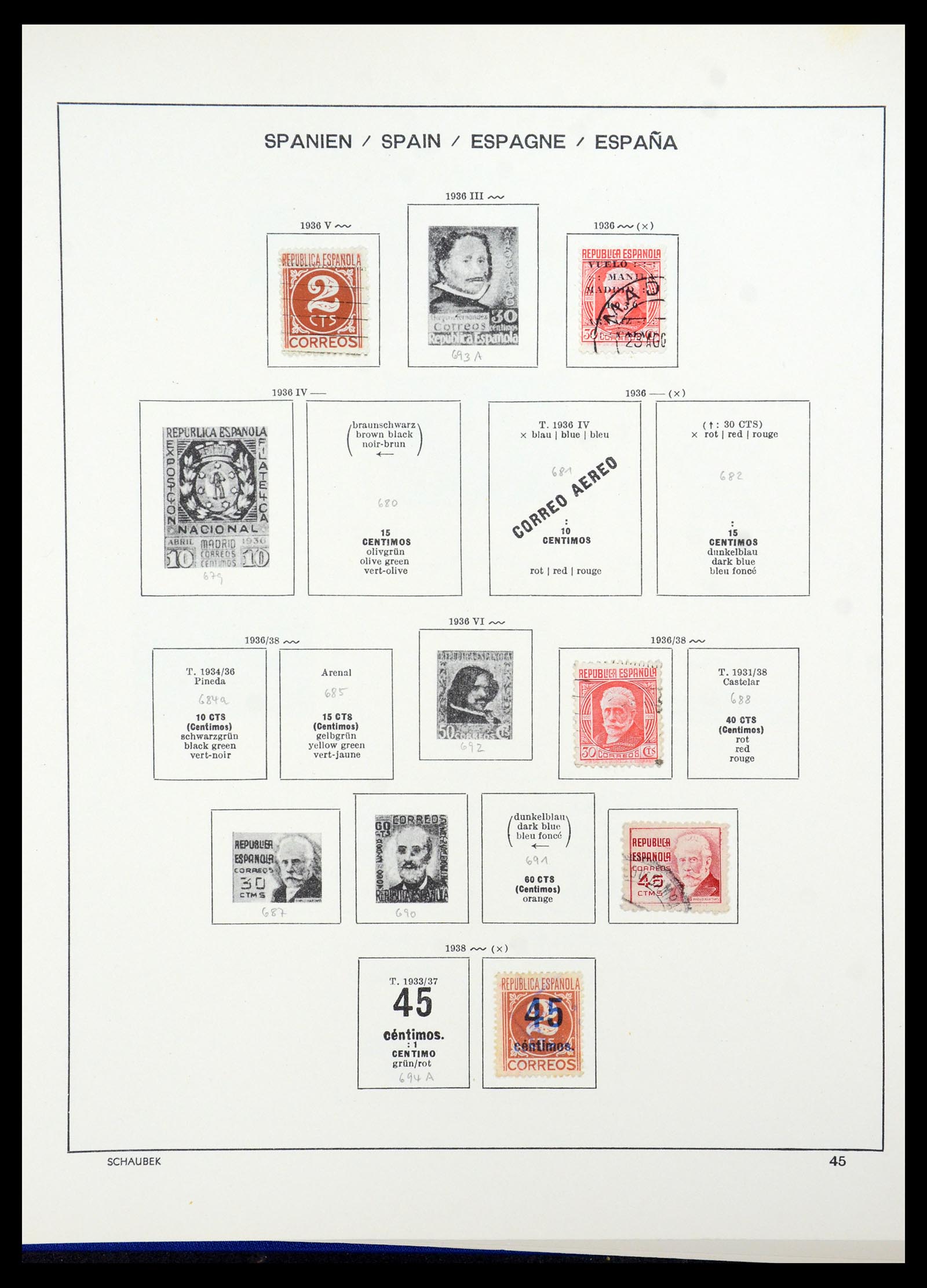 35982 053 - Postzegelverzameling 35982 Spanje 1850-1967.