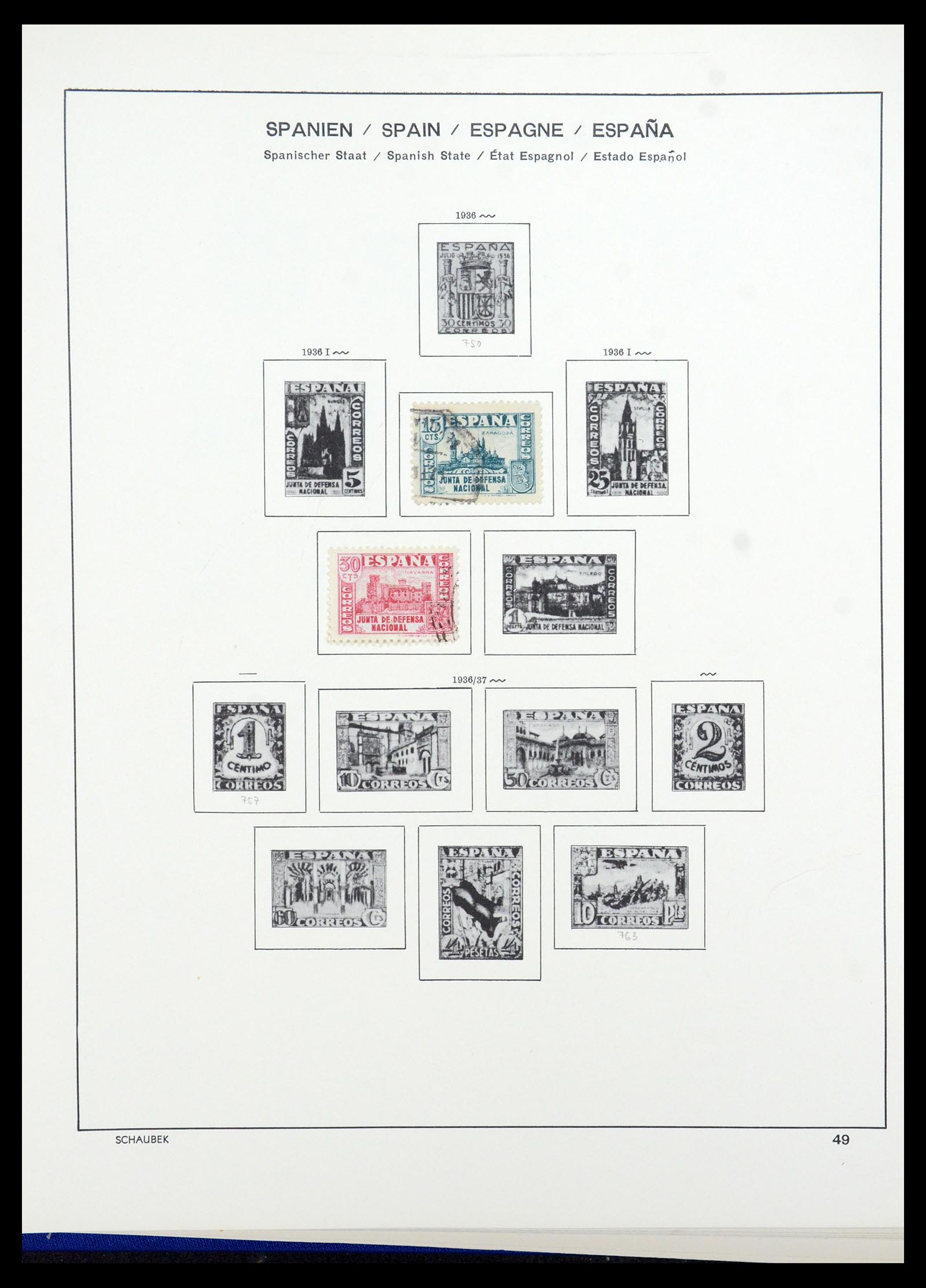 35982 056 - Postzegelverzameling 35982 Spanje 1850-1967.