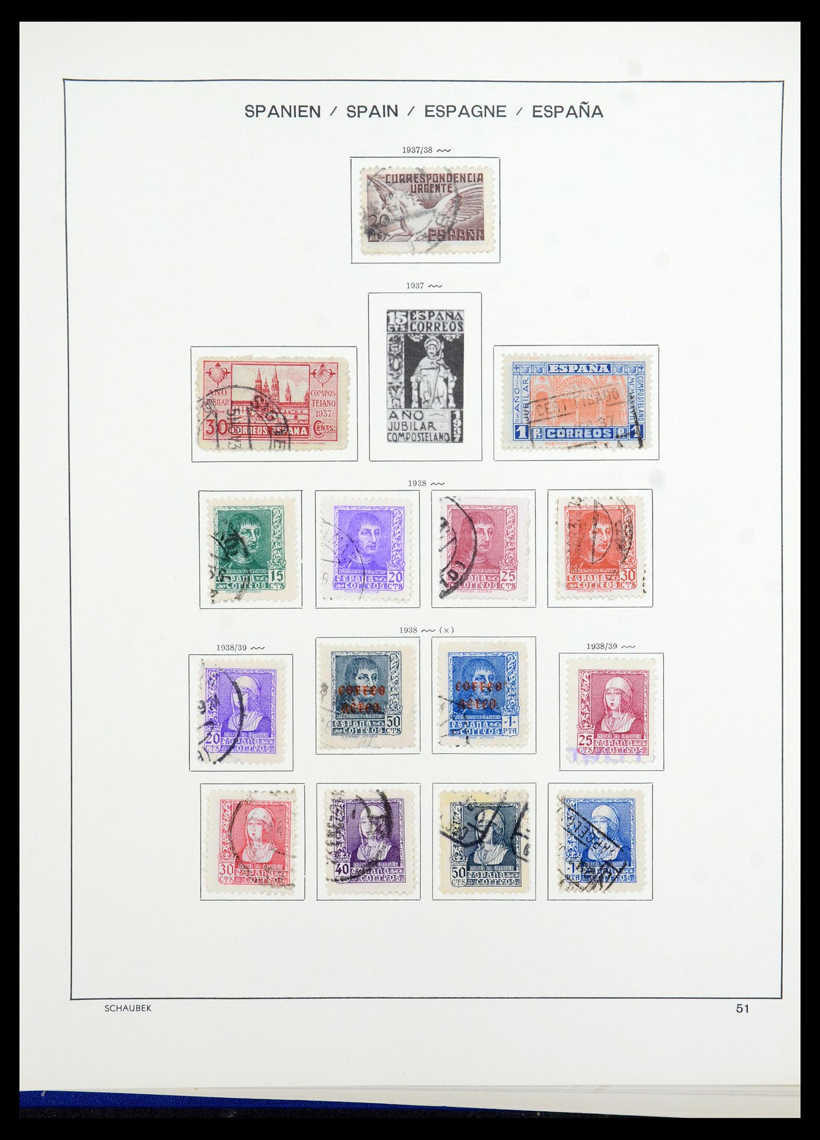 35982 058 - Postzegelverzameling 35982 Spanje 1850-1967.