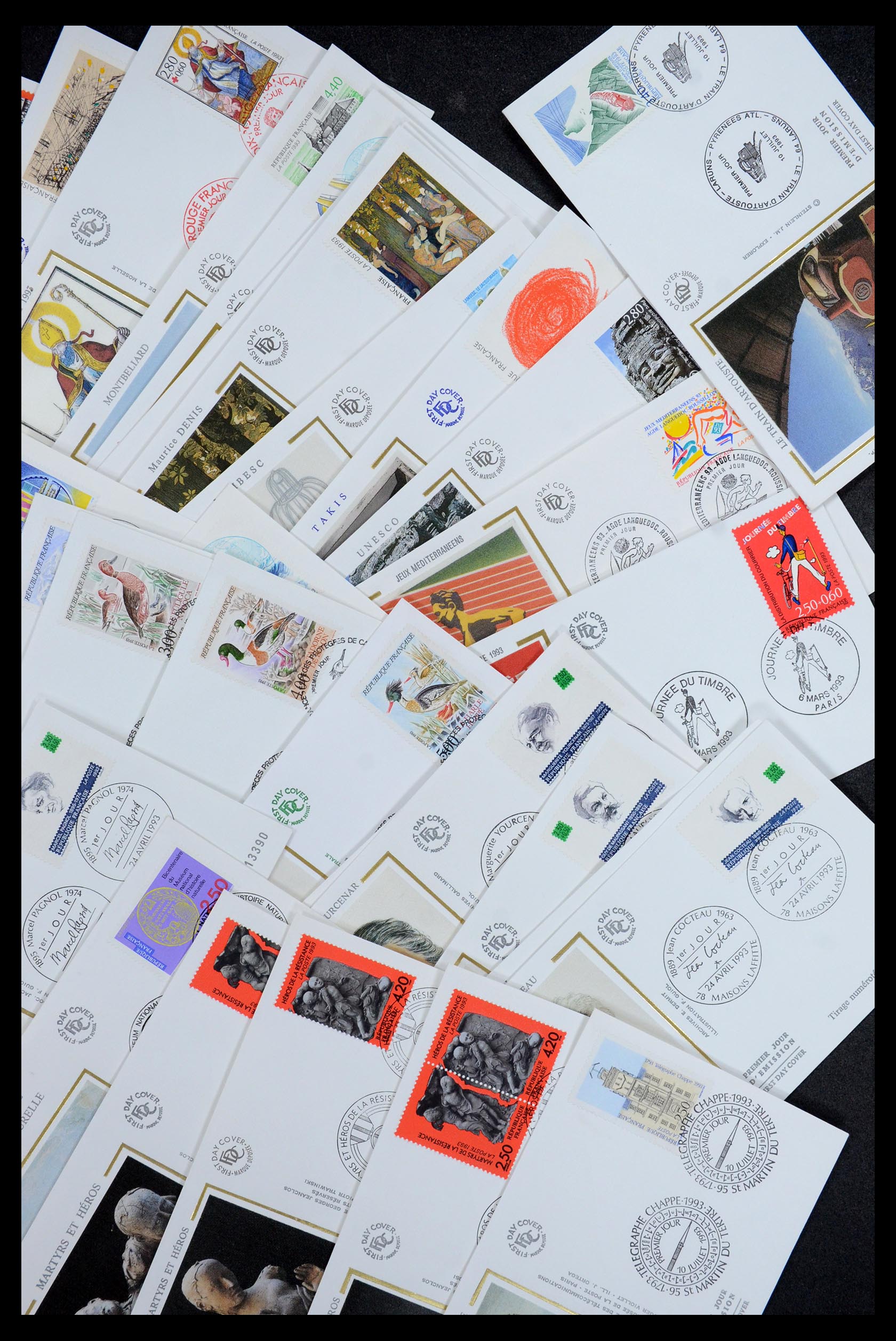 35984 006 - Postzegelverzameling 35984 Frankrijk postwaardestukken en FDC's 1893-