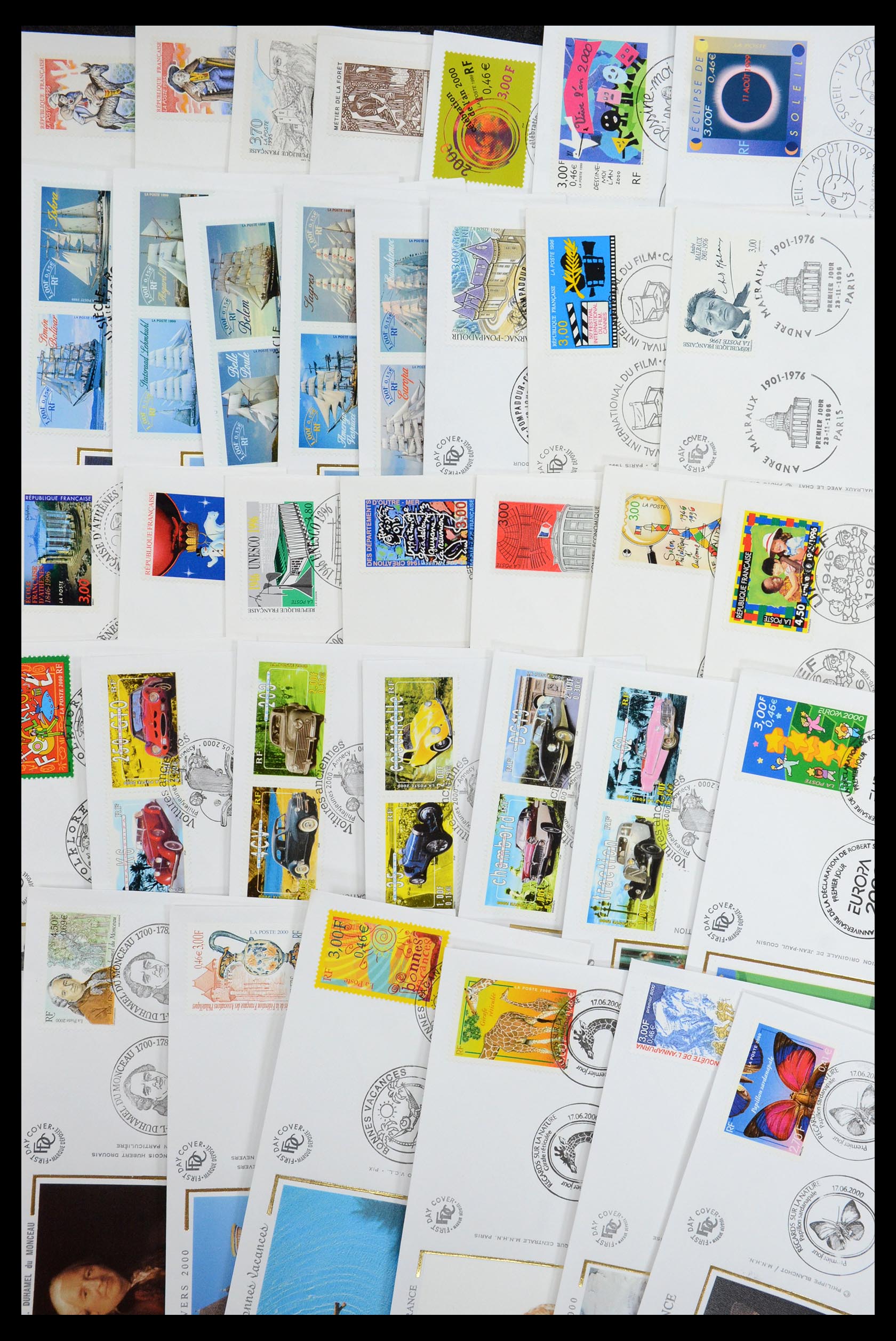 35984 018 - Postzegelverzameling 35984 Frankrijk postwaardestukken en FDC's 1893-