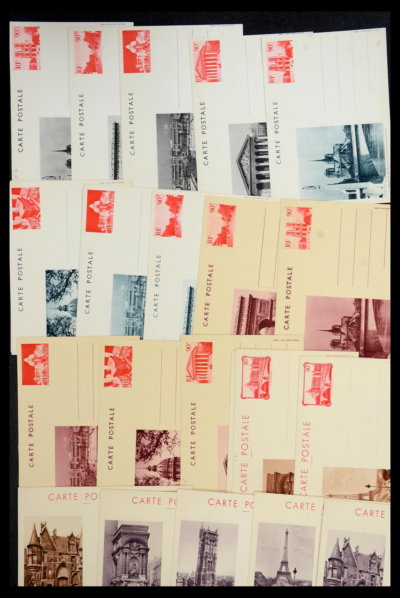 35984 062 - Postzegelverzameling 35984 Frankrijk postwaardestukken en FDC's 1893-