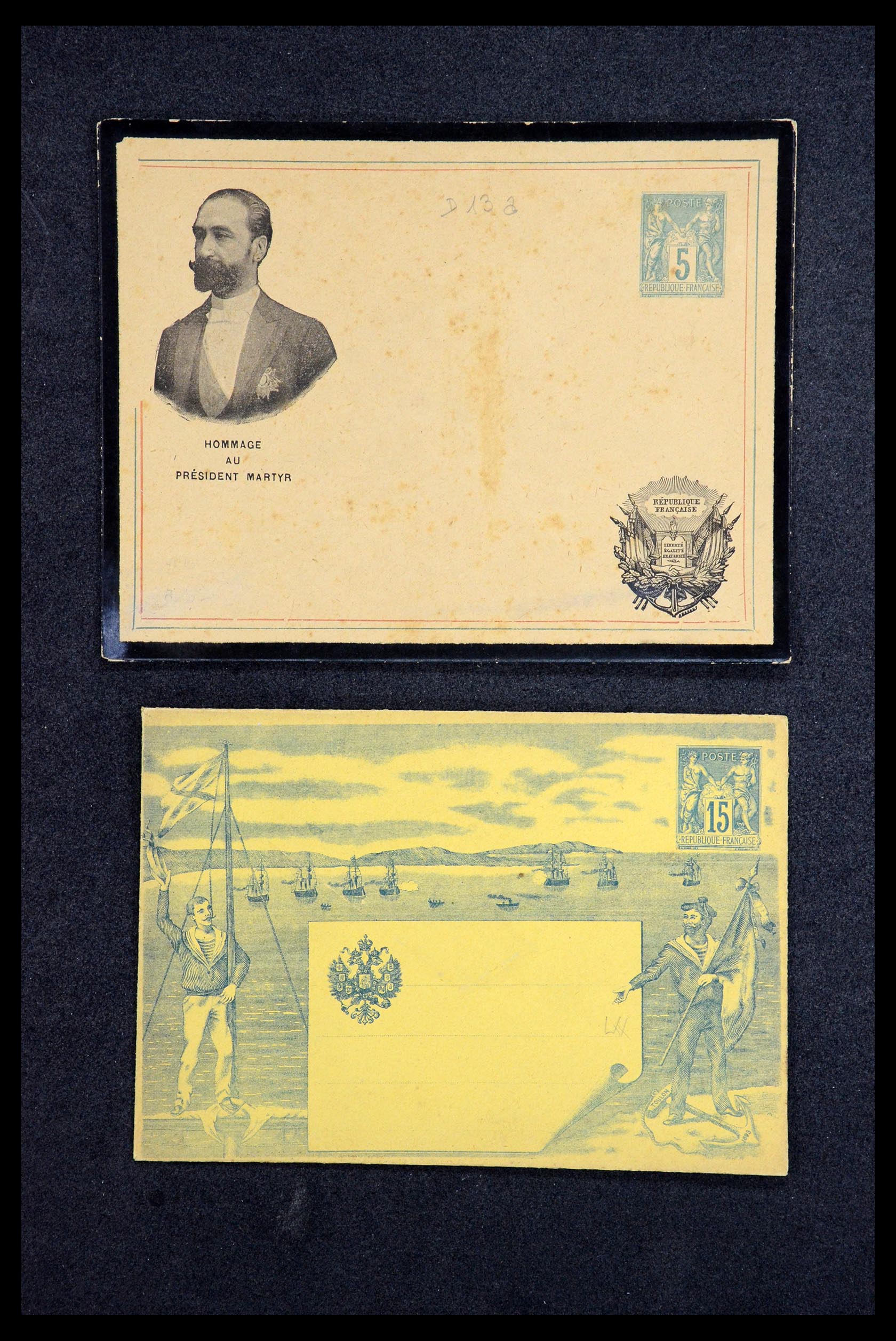 35984 071 - Postzegelverzameling 35984 Frankrijk postwaardestukken en FDC's 1893-
