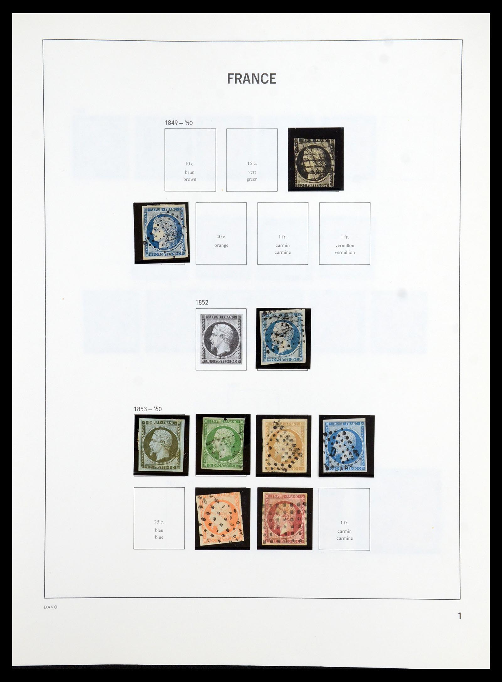 35986 001 - Postzegelverzameling 35986 Frankrijk 1849-1992.