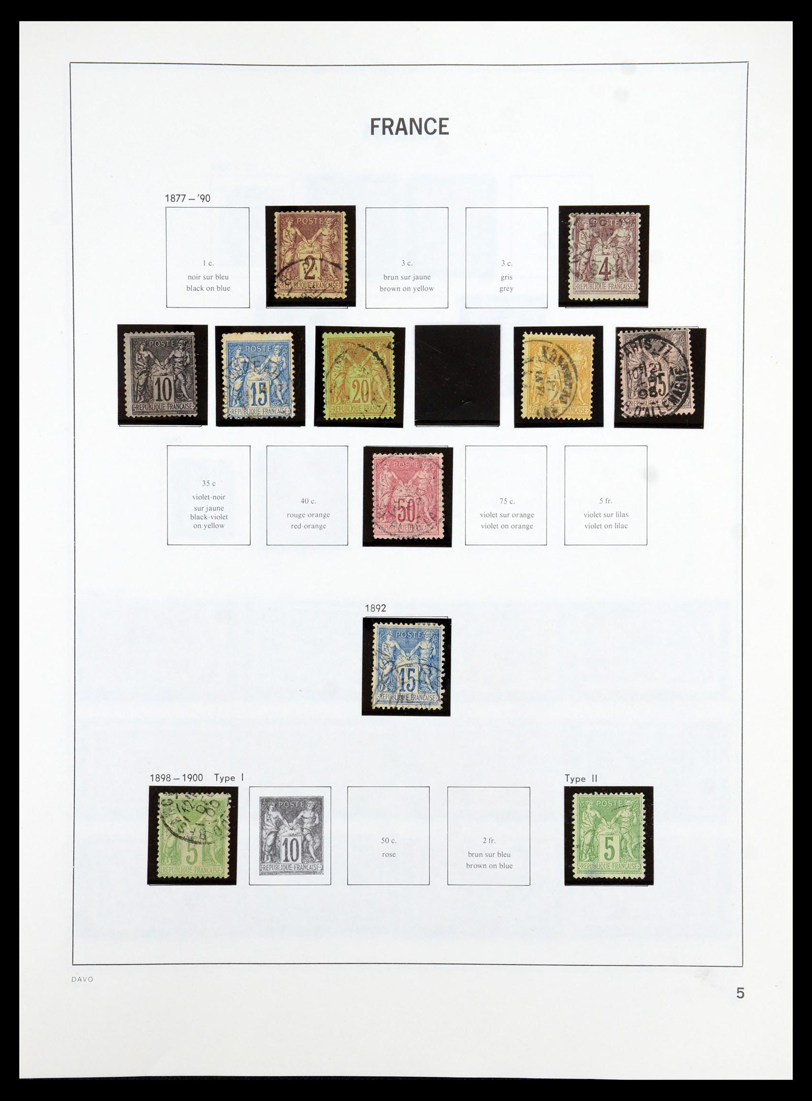 35986 005 - Postzegelverzameling 35986 Frankrijk 1849-1992.