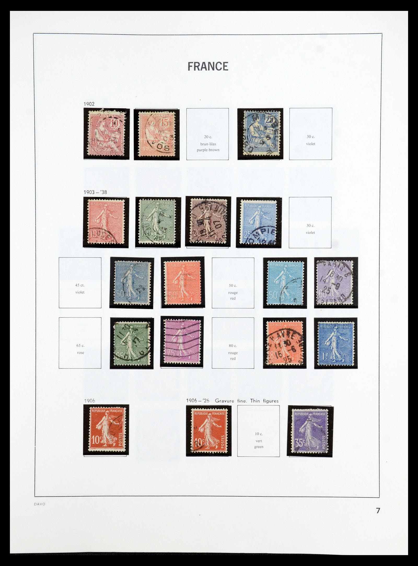 35986 007 - Postzegelverzameling 35986 Frankrijk 1849-1992.