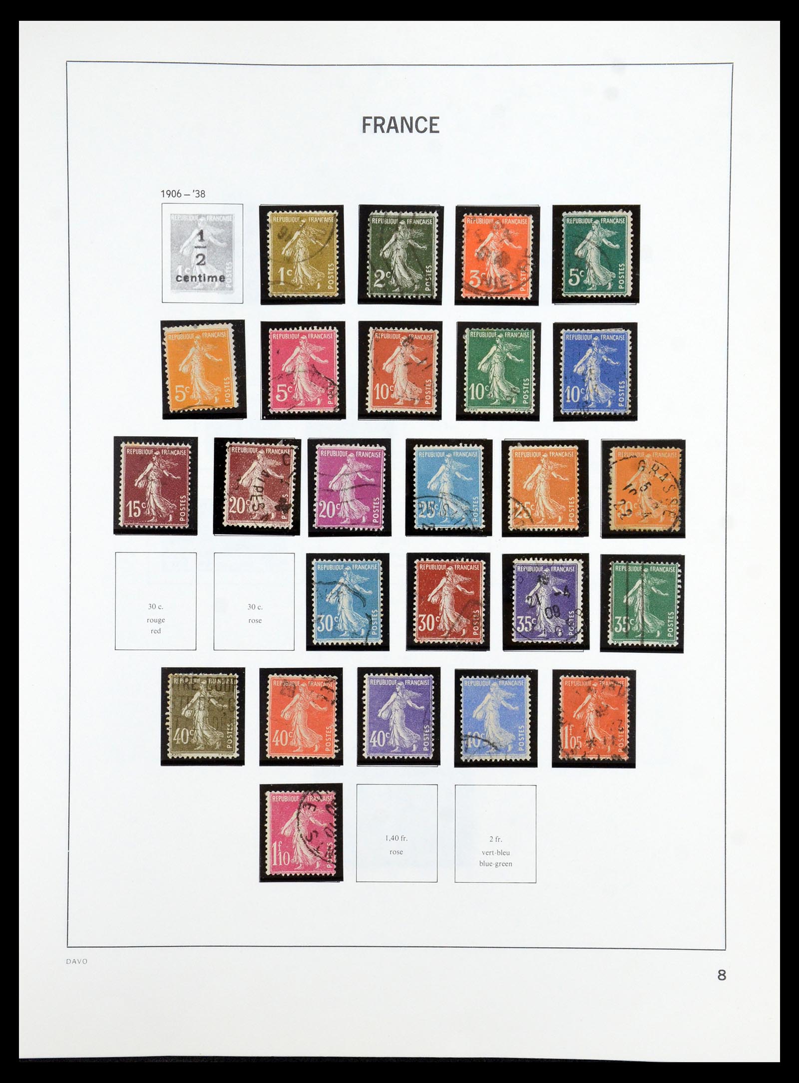 35986 008 - Postzegelverzameling 35986 Frankrijk 1849-1992.