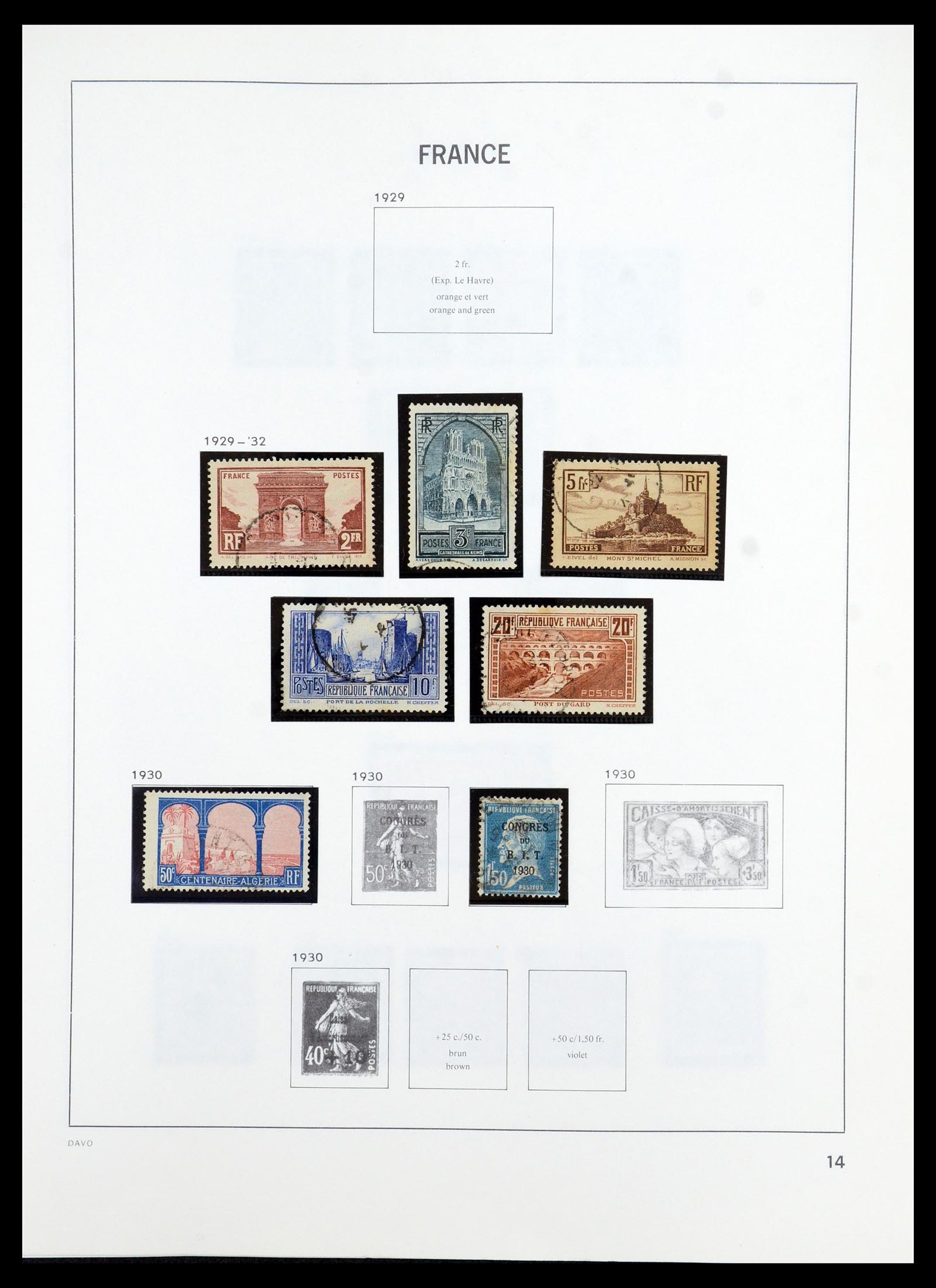 35986 014 - Postzegelverzameling 35986 Frankrijk 1849-1992.