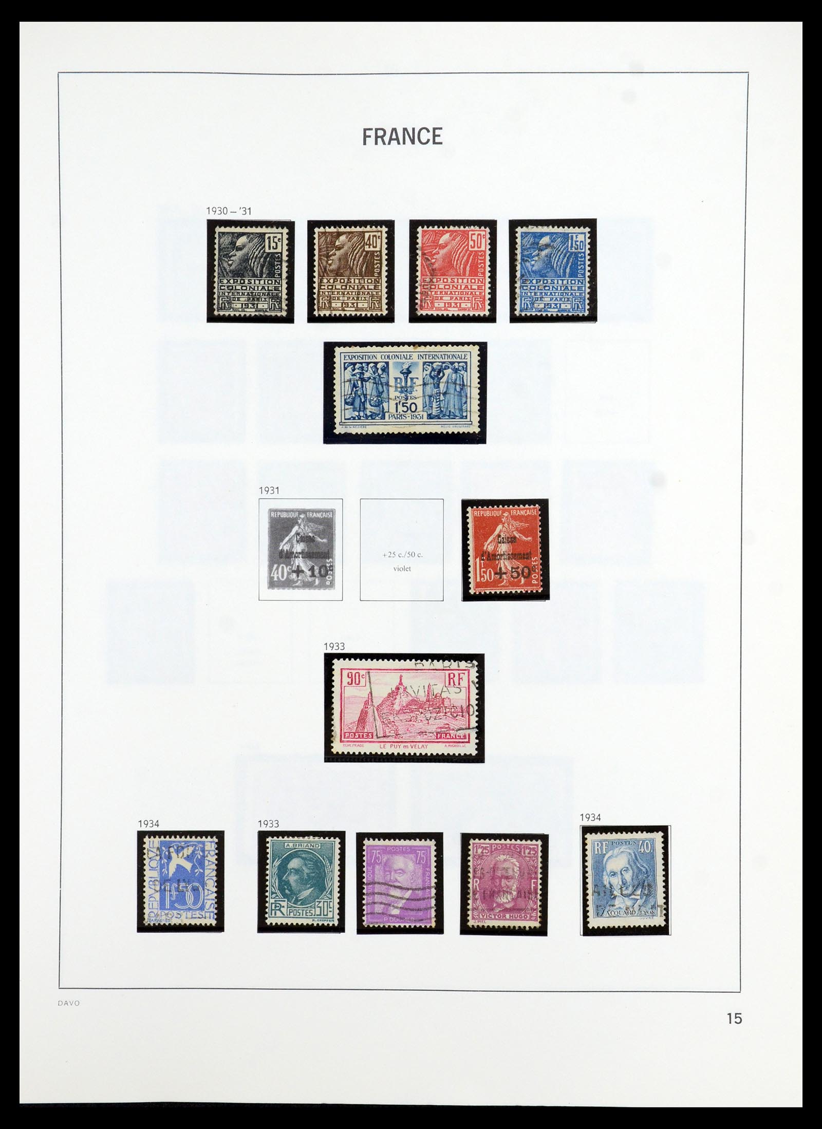 35986 015 - Postzegelverzameling 35986 Frankrijk 1849-1992.