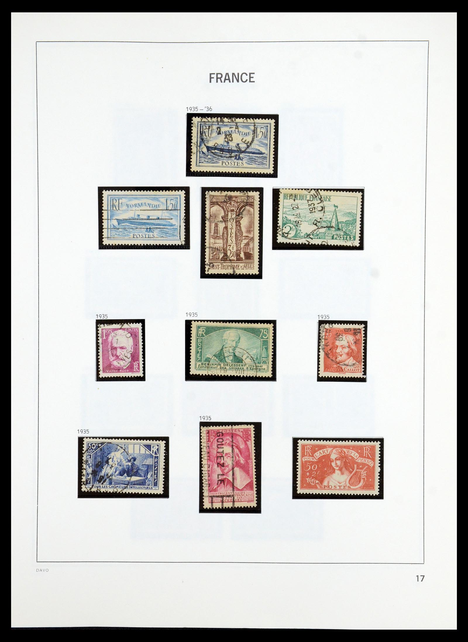 35986 017 - Postzegelverzameling 35986 Frankrijk 1849-1992.