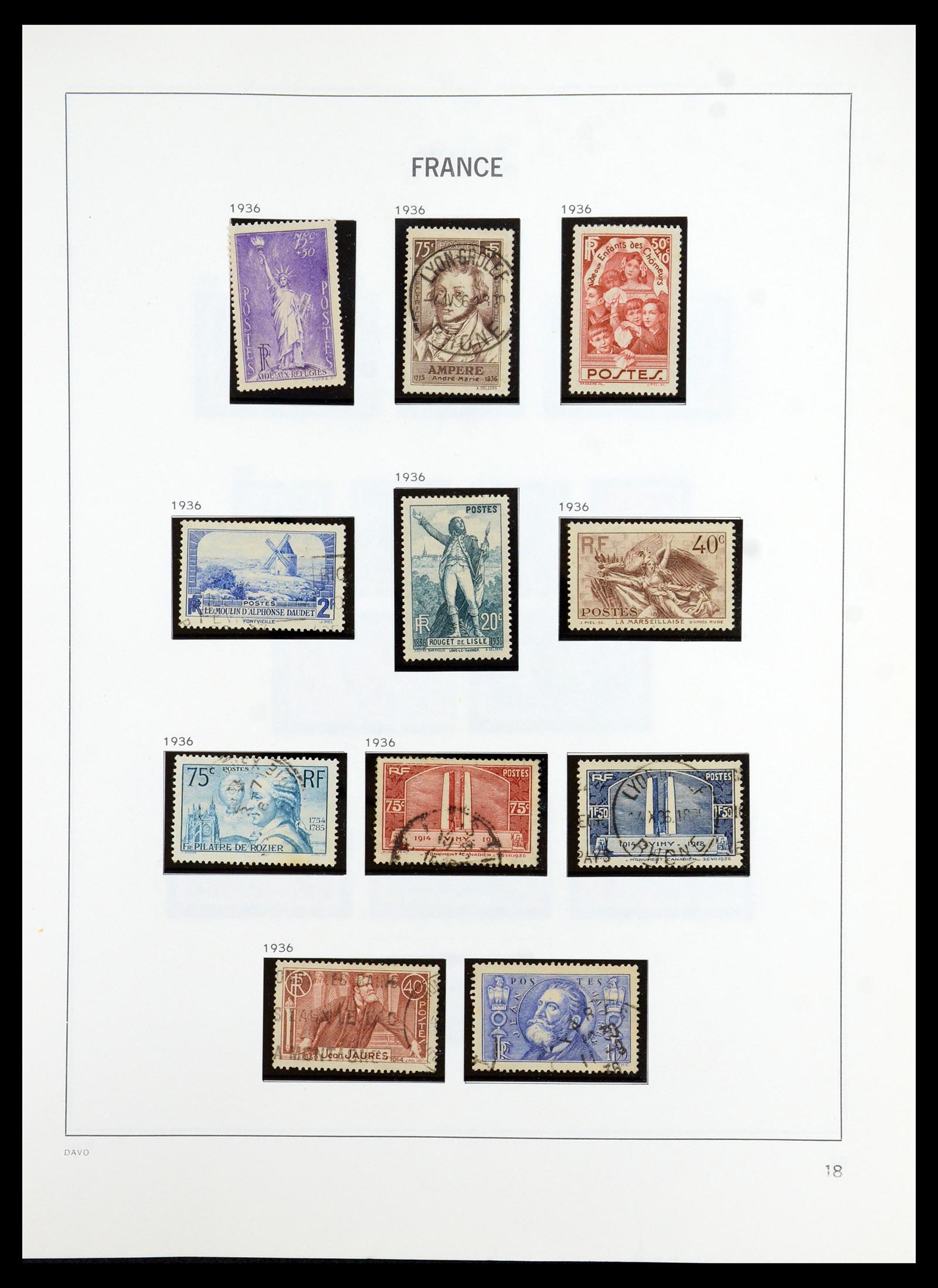 35986 018 - Postzegelverzameling 35986 Frankrijk 1849-1992.
