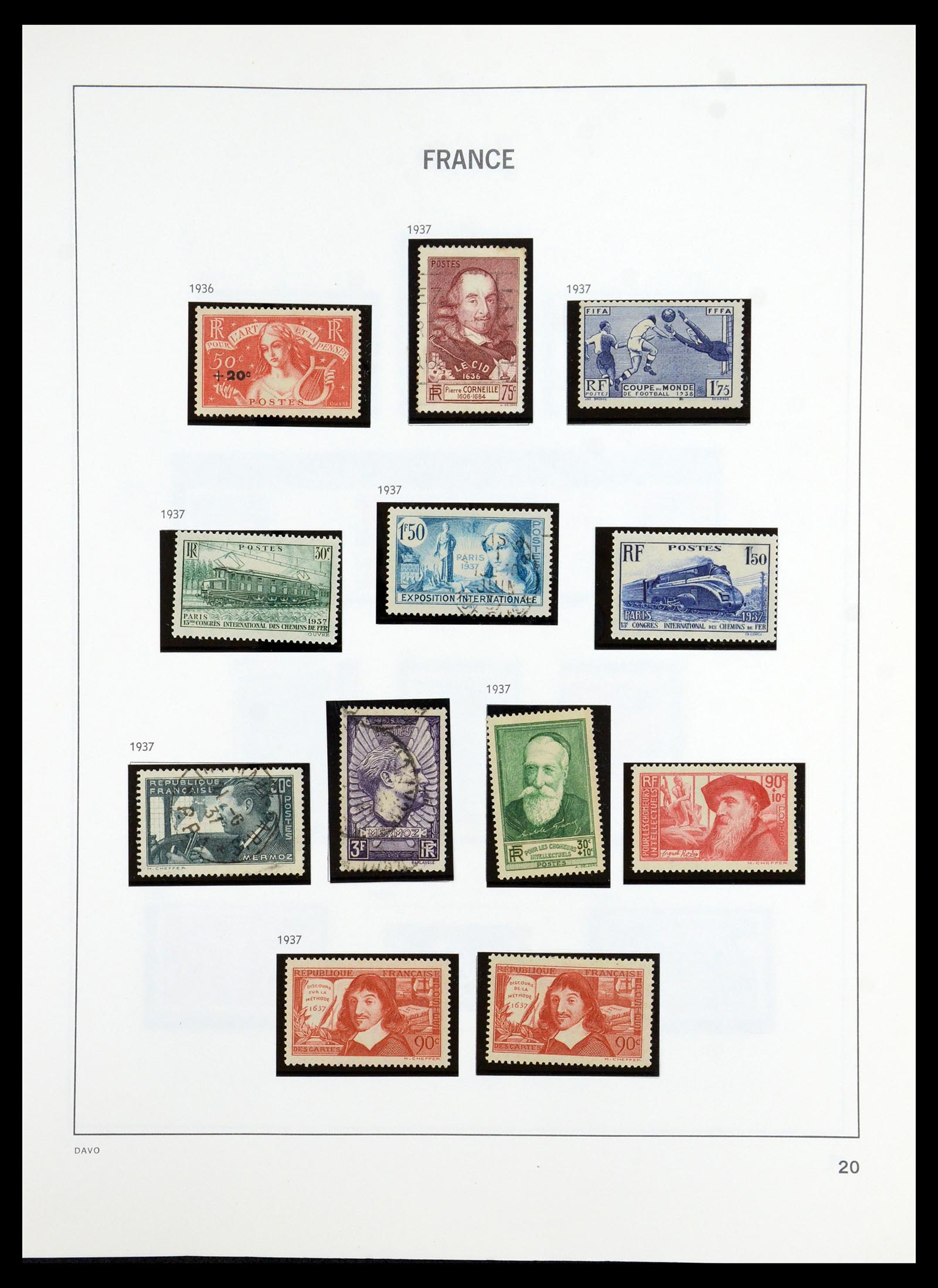 35986 020 - Postzegelverzameling 35986 Frankrijk 1849-1992.