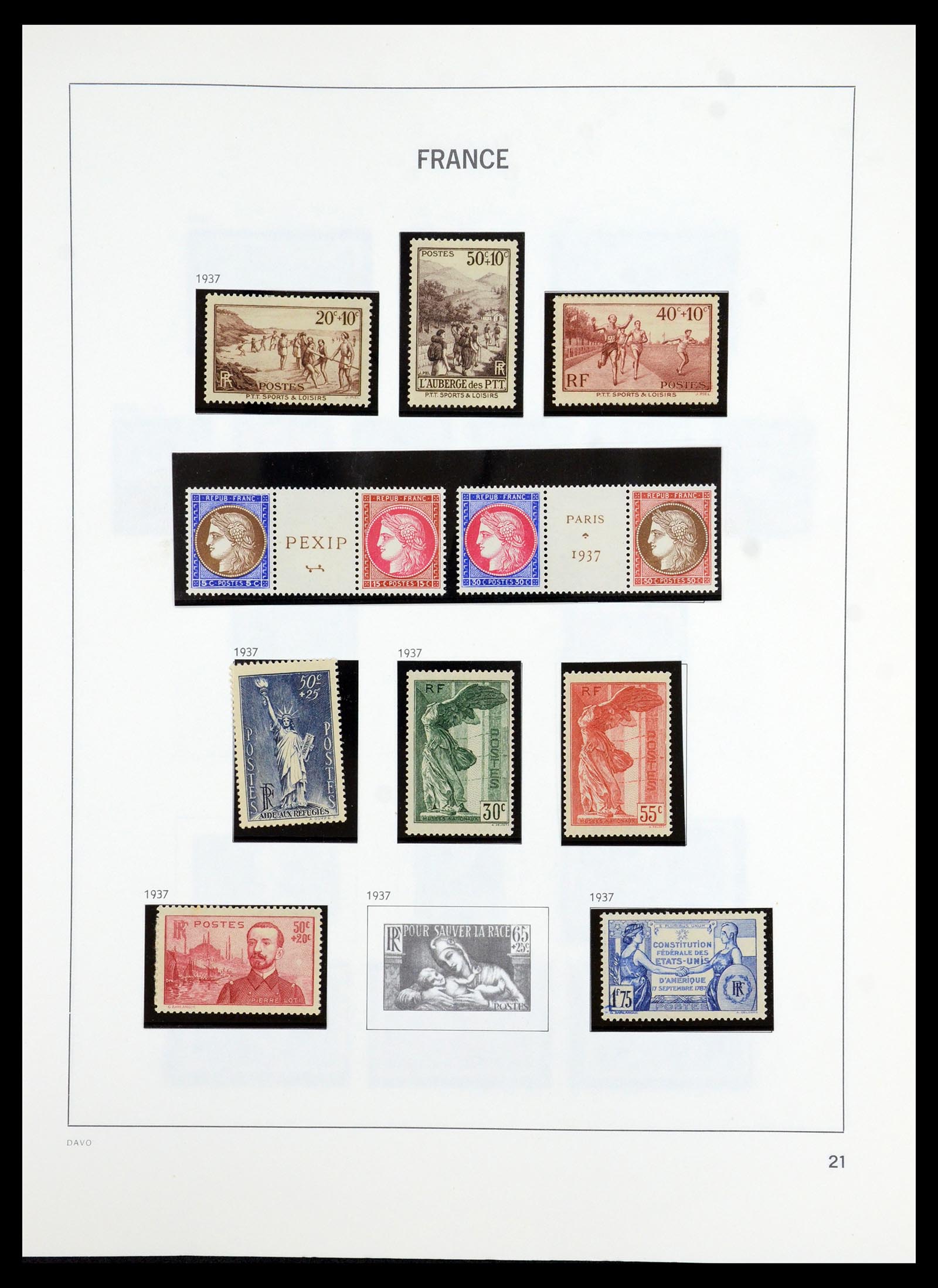 35986 021 - Postzegelverzameling 35986 Frankrijk 1849-1992.