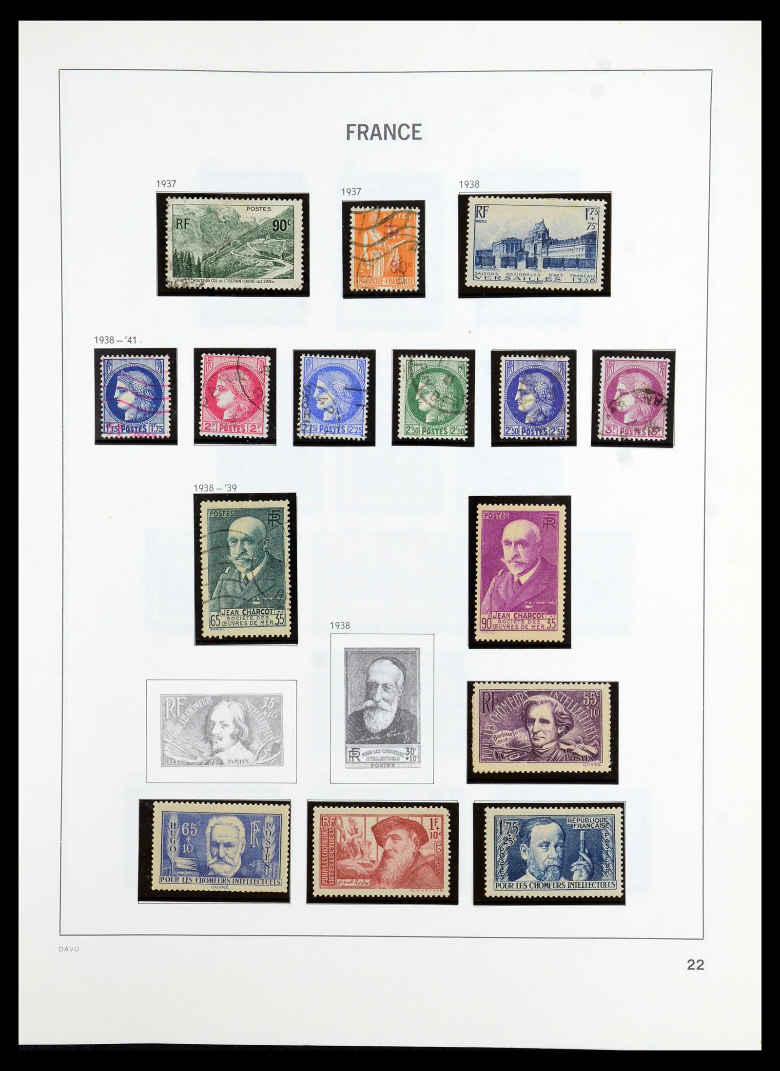 35986 022 - Postzegelverzameling 35986 Frankrijk 1849-1992.