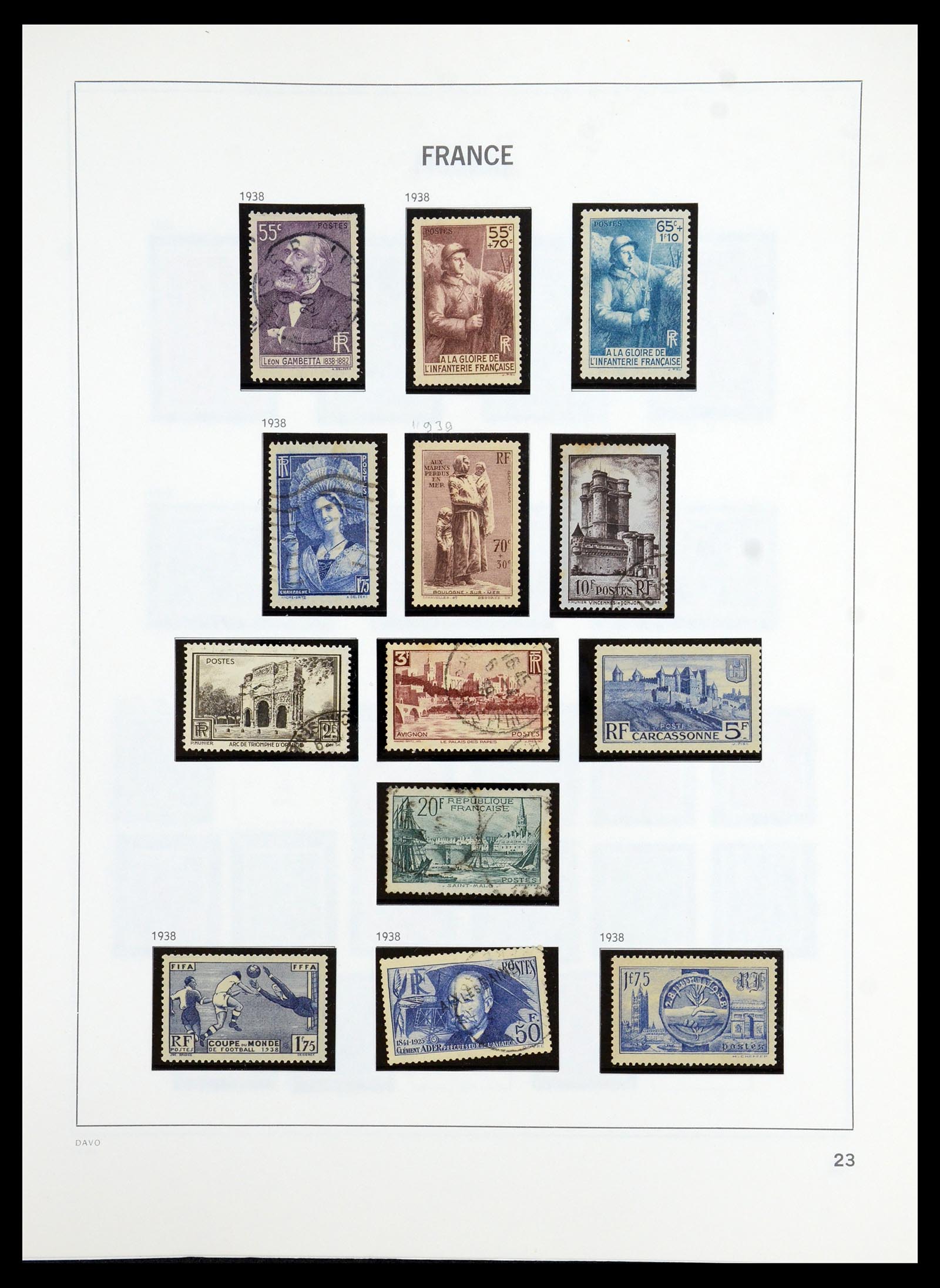 35986 023 - Postzegelverzameling 35986 Frankrijk 1849-1992.