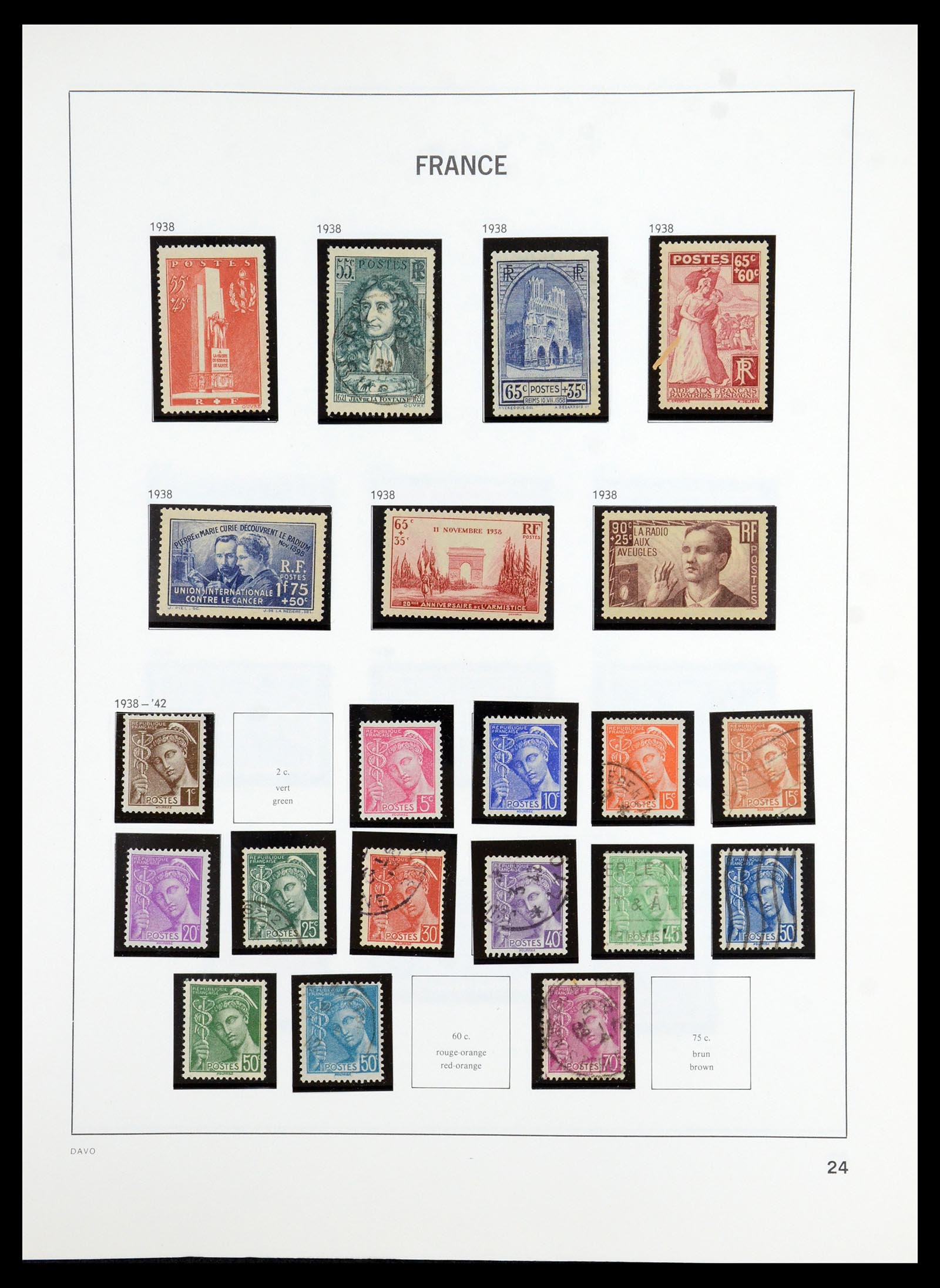 35986 024 - Postzegelverzameling 35986 Frankrijk 1849-1992.