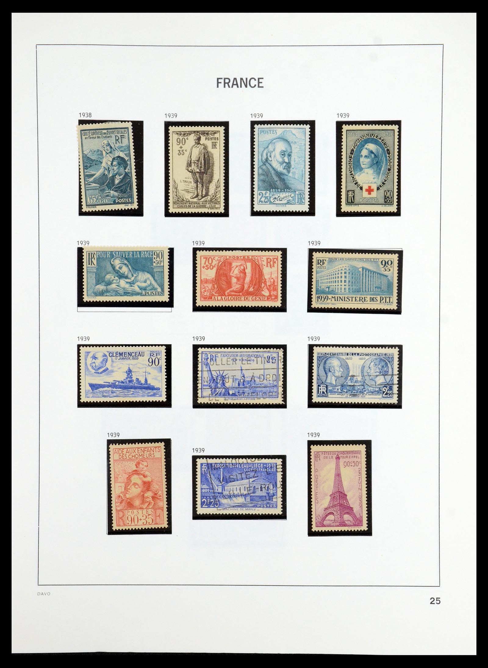 35986 025 - Postzegelverzameling 35986 Frankrijk 1849-1992.
