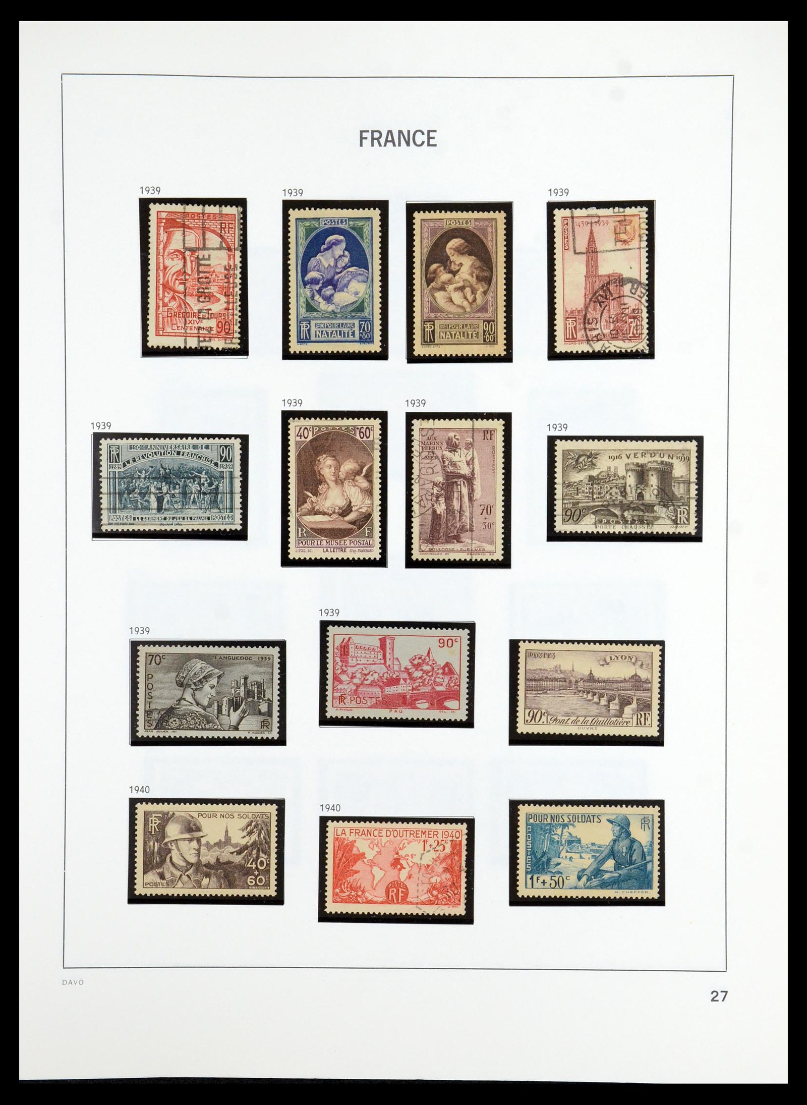 35986 027 - Postzegelverzameling 35986 Frankrijk 1849-1992.